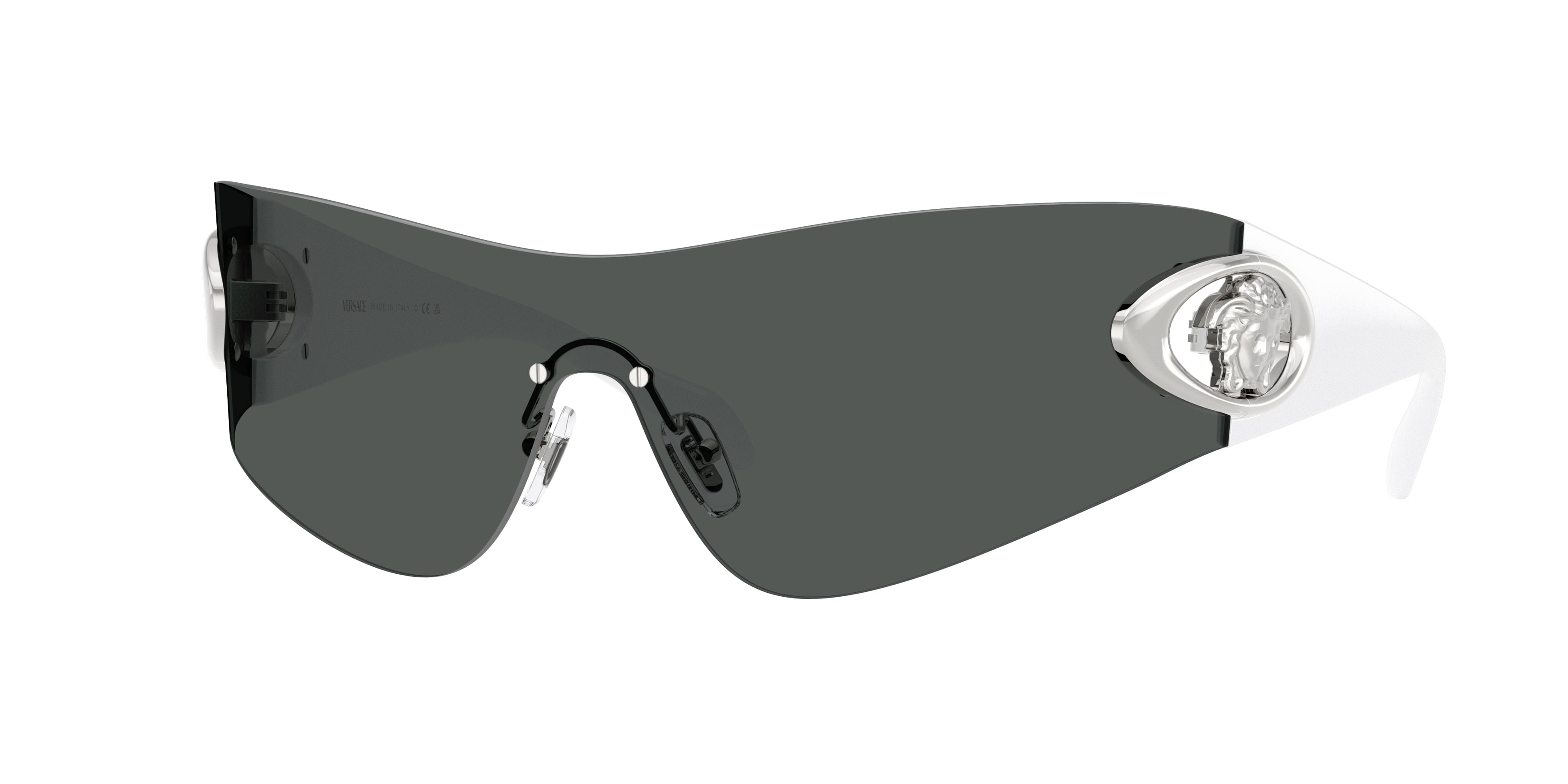 Versace VE2280 Irregular Sunglasses 100087-Dark Grey 0-125-142 - Color Map Grey