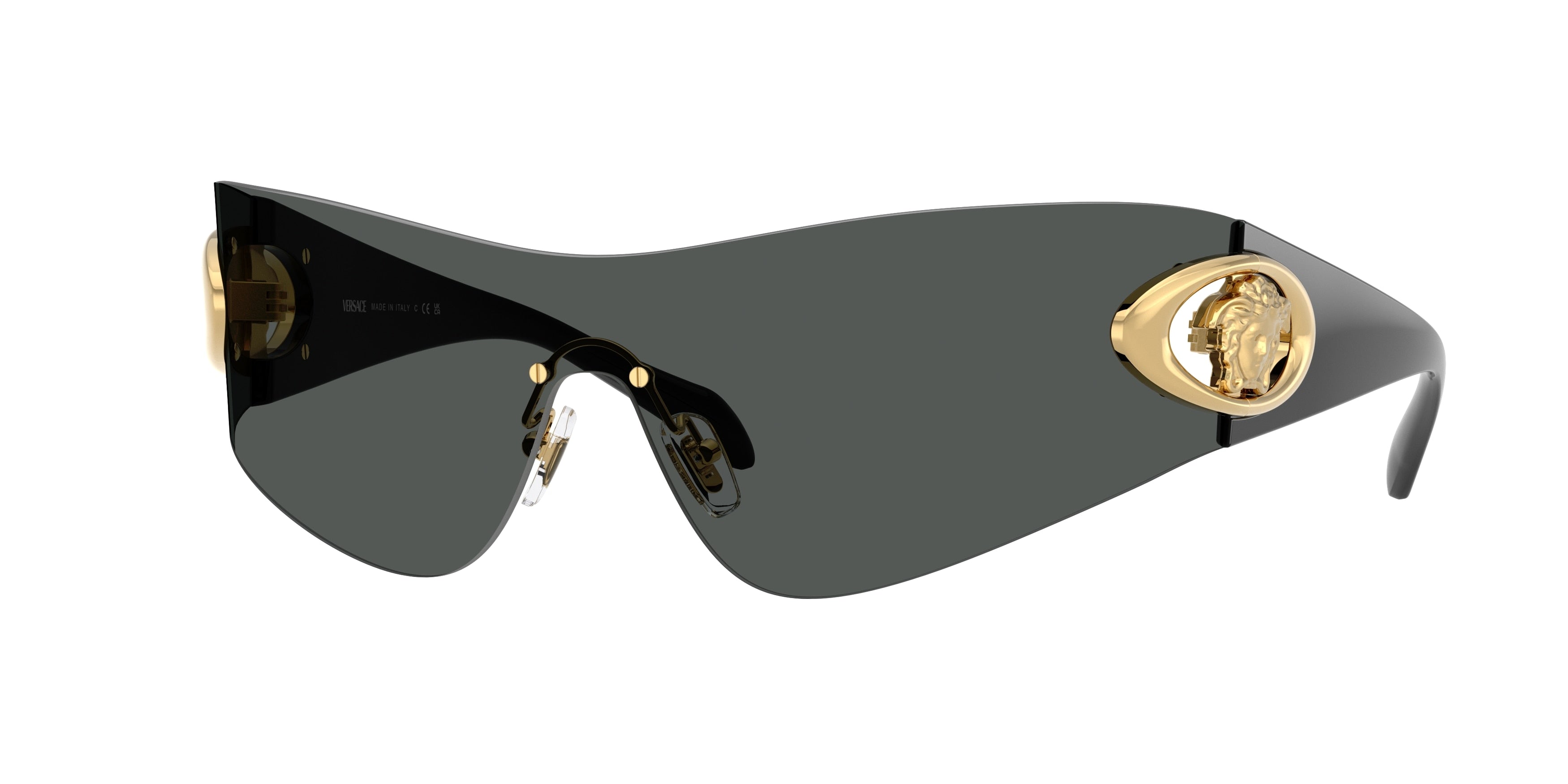 Versace VE2280 Irregular Sunglasses 100287-Dark Grey 0-125-142 - Color Map Grey
