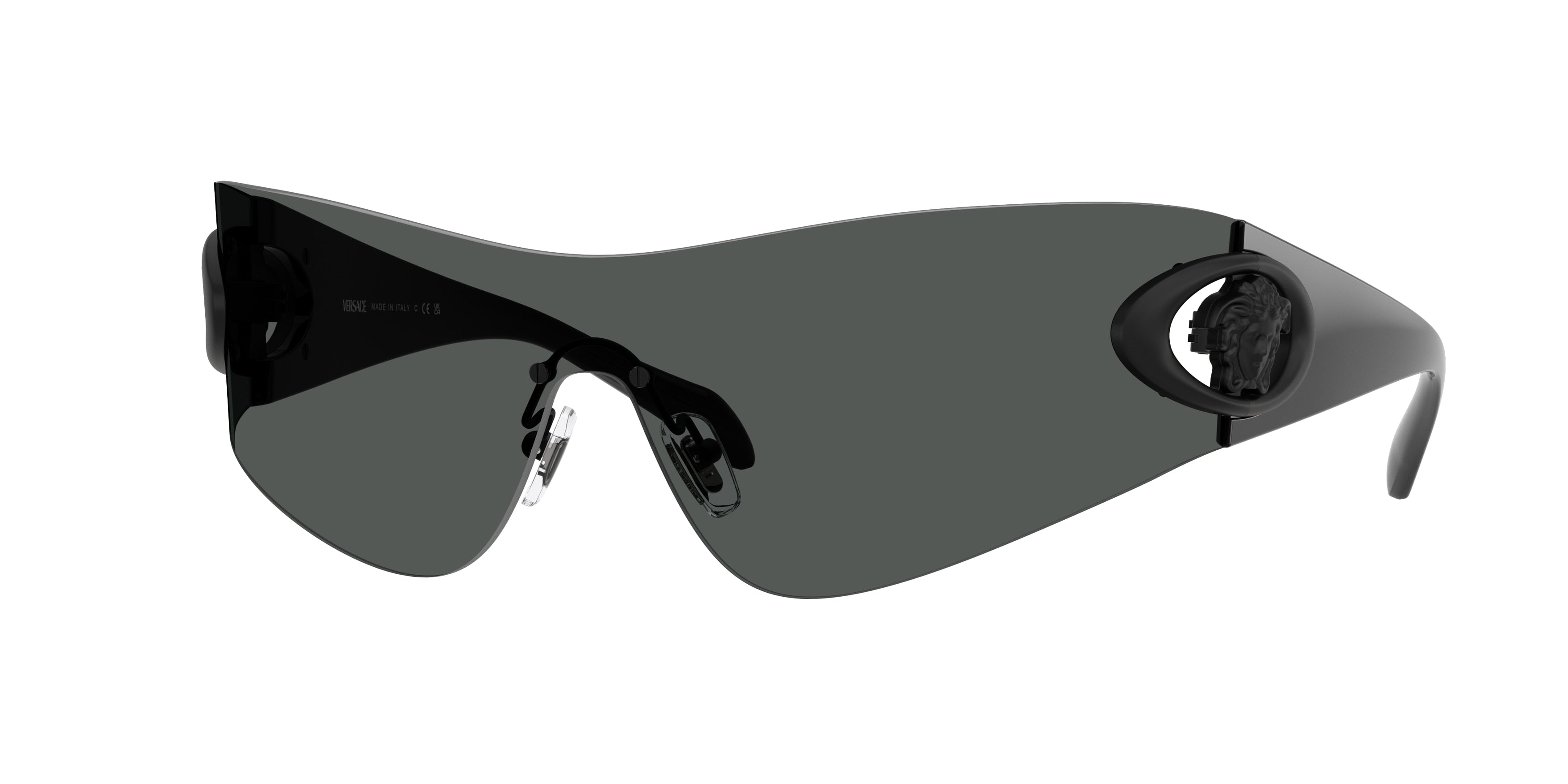 Versace VE2280 Irregular Sunglasses 143687-Dark Grey 0-125-142 - Color Map Grey