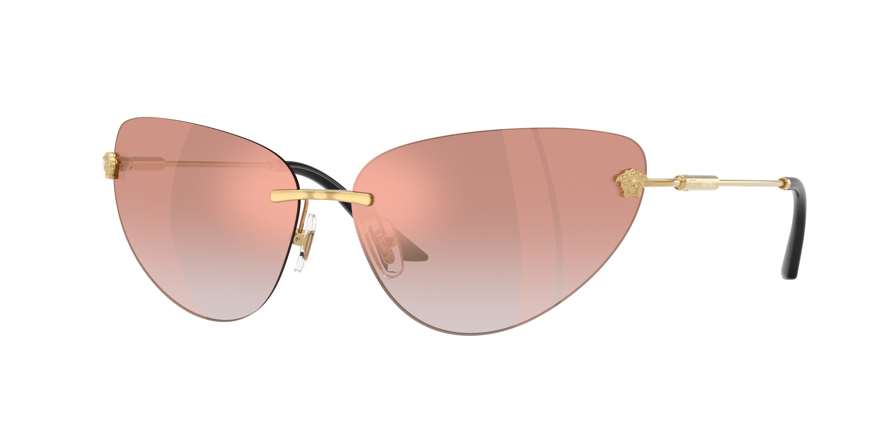 Versace VE2281 Cat Eye Sunglasses 10026F-Gold 64-135-13 - Color Map Gold