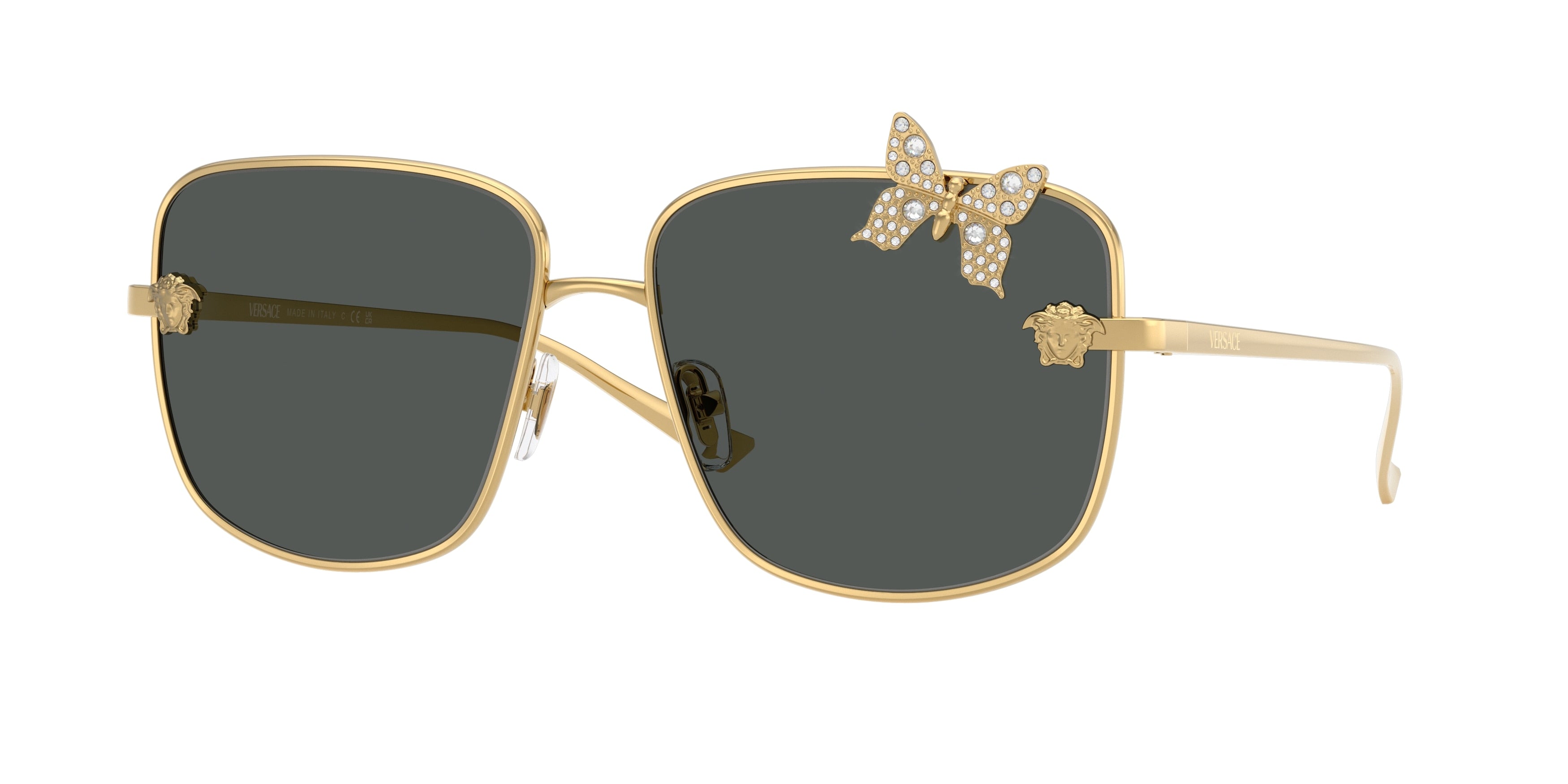 Versace VE2282 Square Sunglasses 100287-Gold 59-140-15 - Color Map Gold