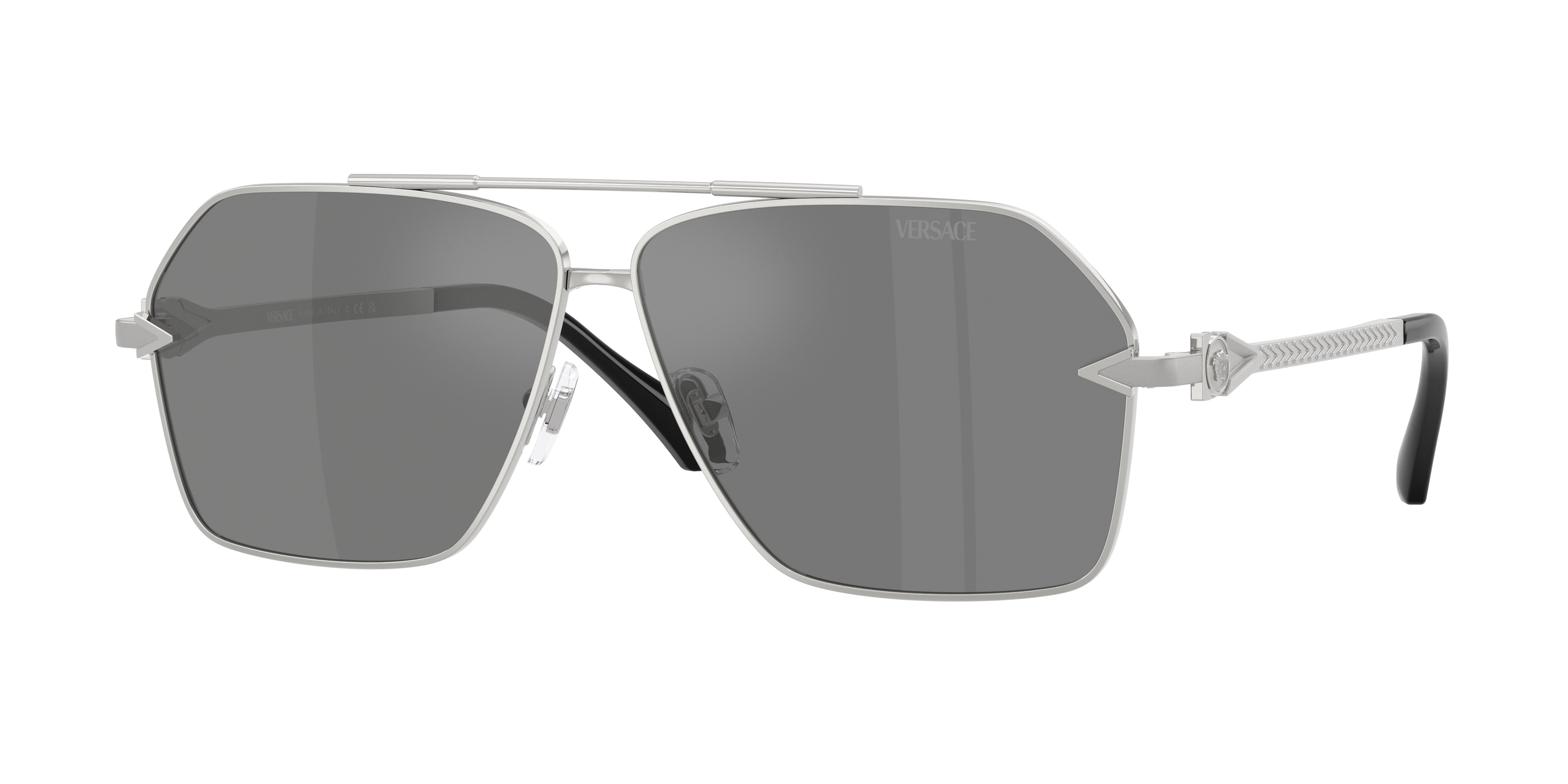 Versace VE2284 Square Sunglasses 10006G-Silver 63-140-10 - Color Map Silver