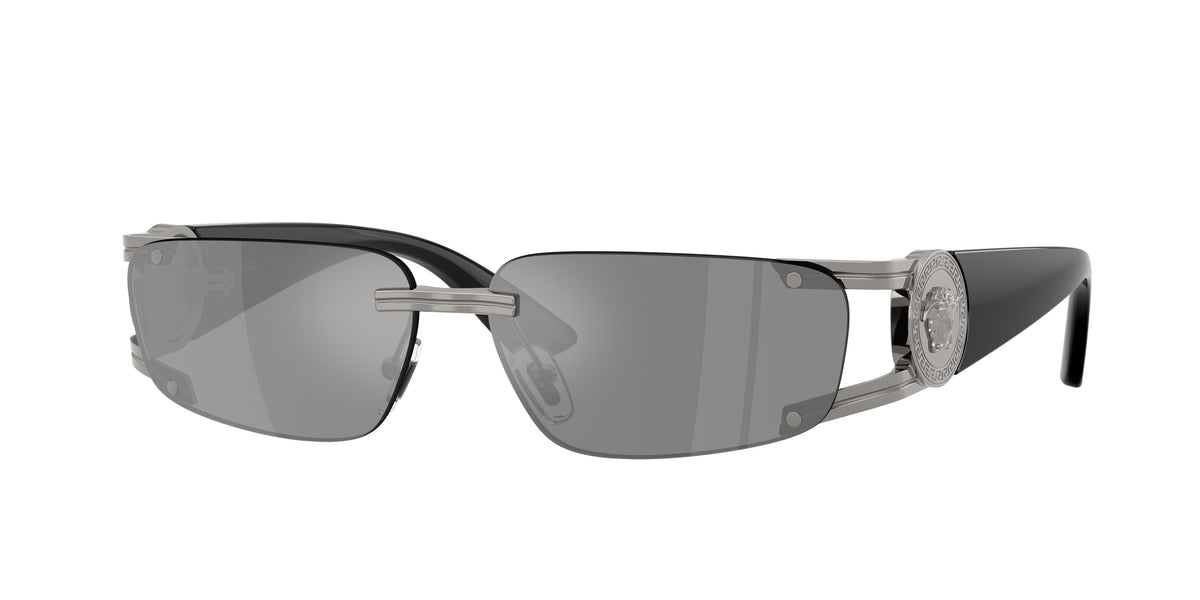 Versace VE2291 Rectangle Sunglasses 10006G-Gunmetal 59-115-13 - Color Map Grey