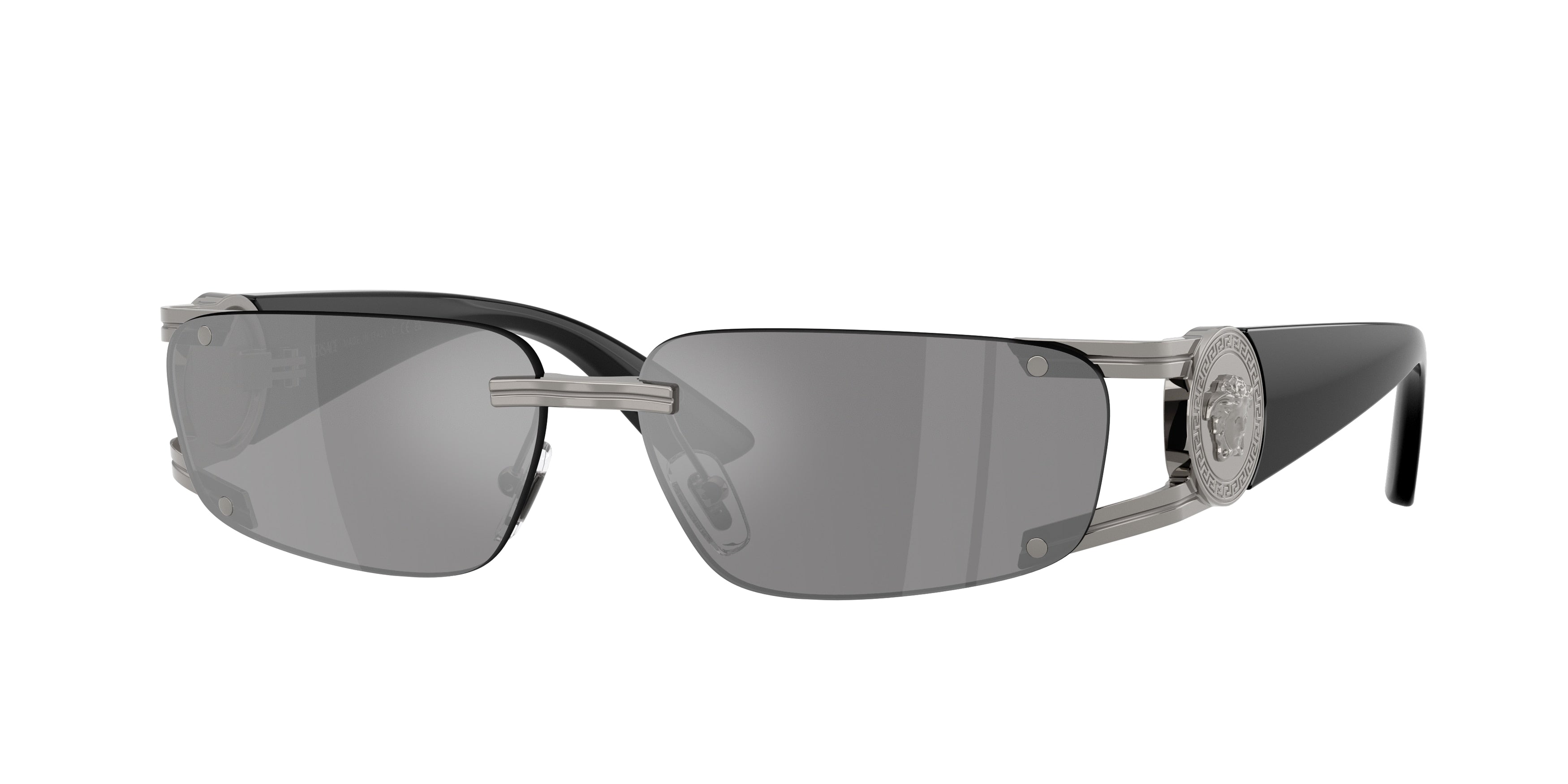 Versace VE2291 Rectangle Sunglasses  10006G-Gunmetal 59-115-13 - Color Map Grey
