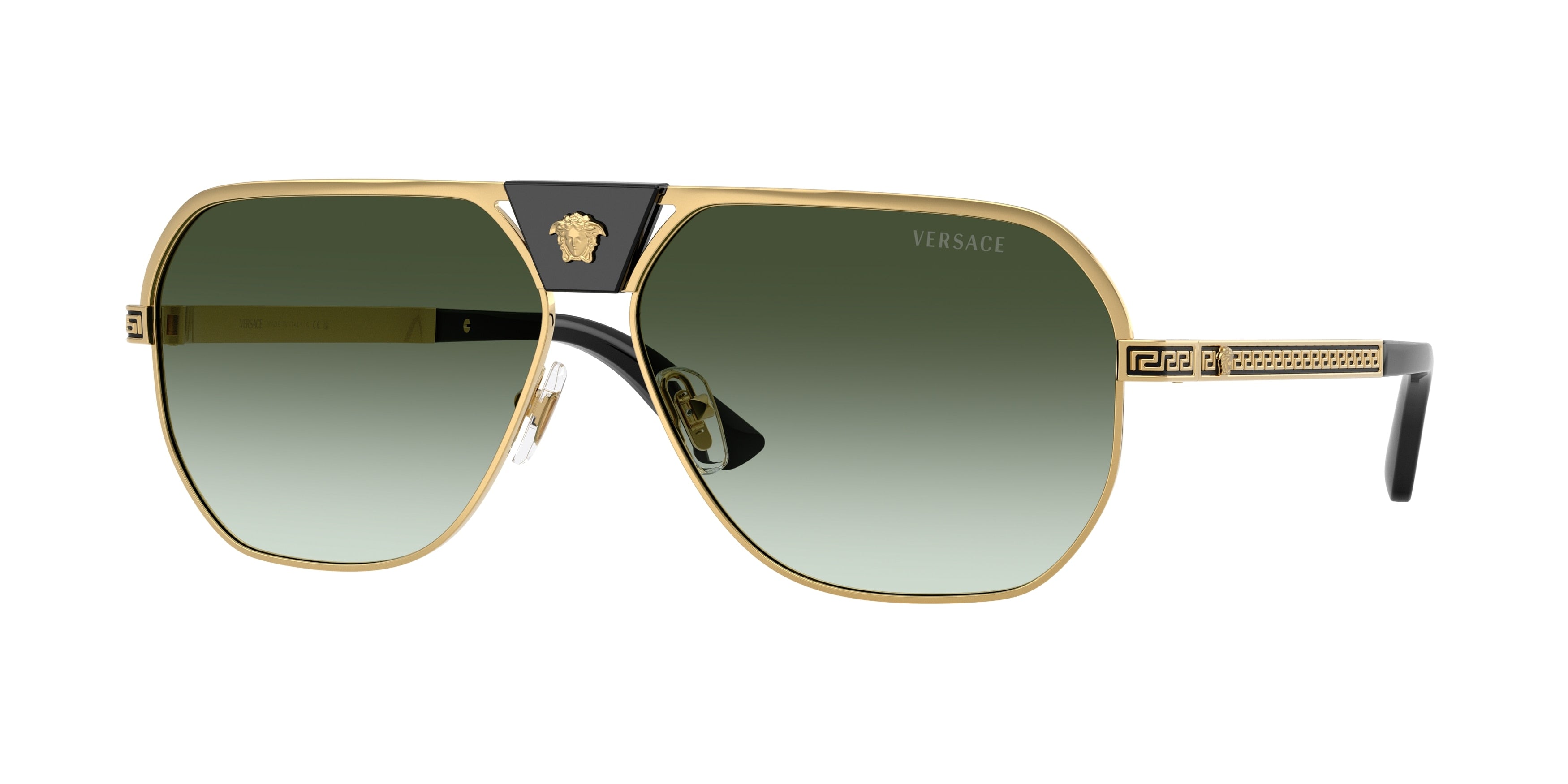 Versace VE2294 Square Sunglasses 10028E-Gold 61-145-12 - Color Map Gold