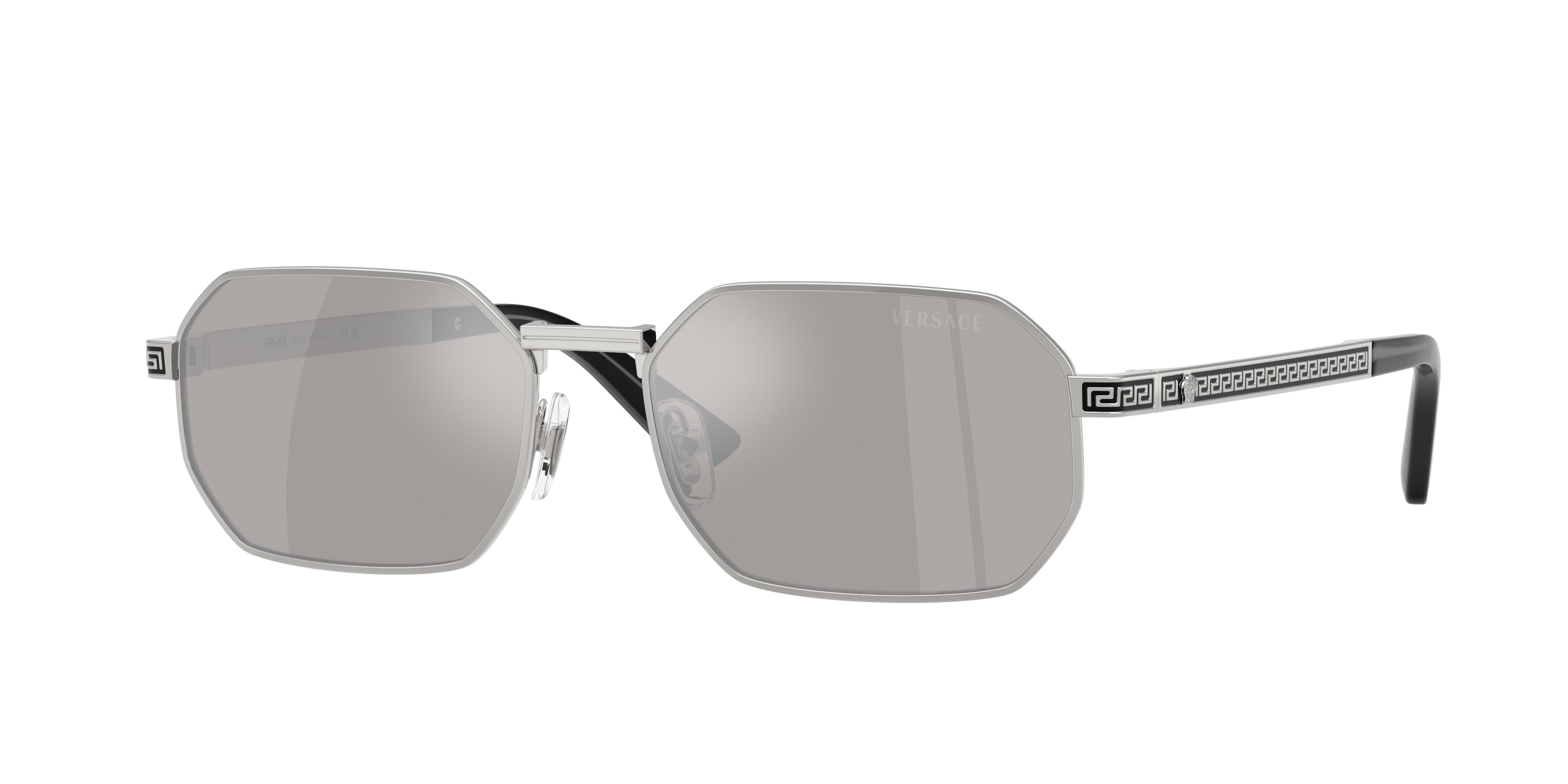 Versace VE2297 Rectangle Sunglasses 10006G-Silver 54-145-16 - Color Map Silver