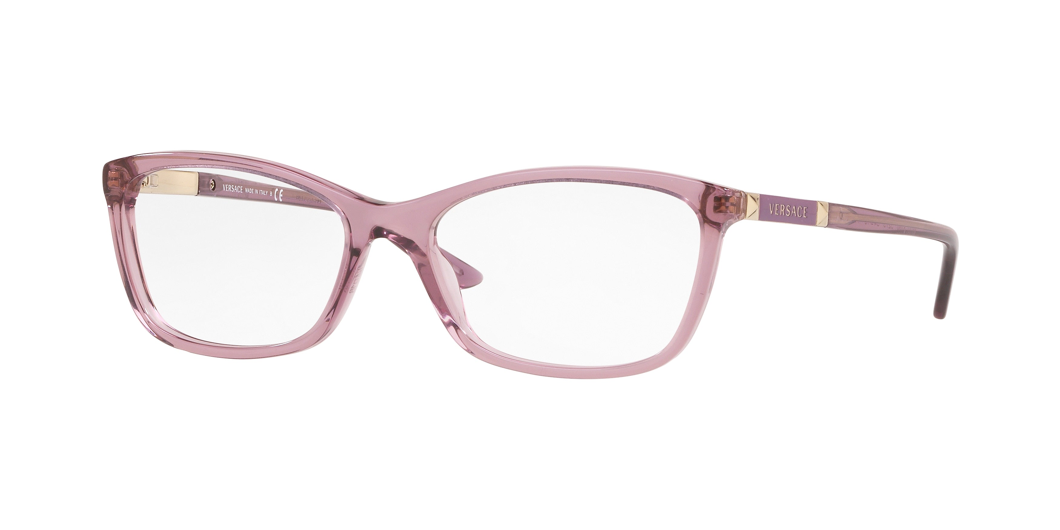 Versace VE3186 Butterfly Eyeglasses 5279-Transparent Violet 54-140-16 - Color Map Violet
