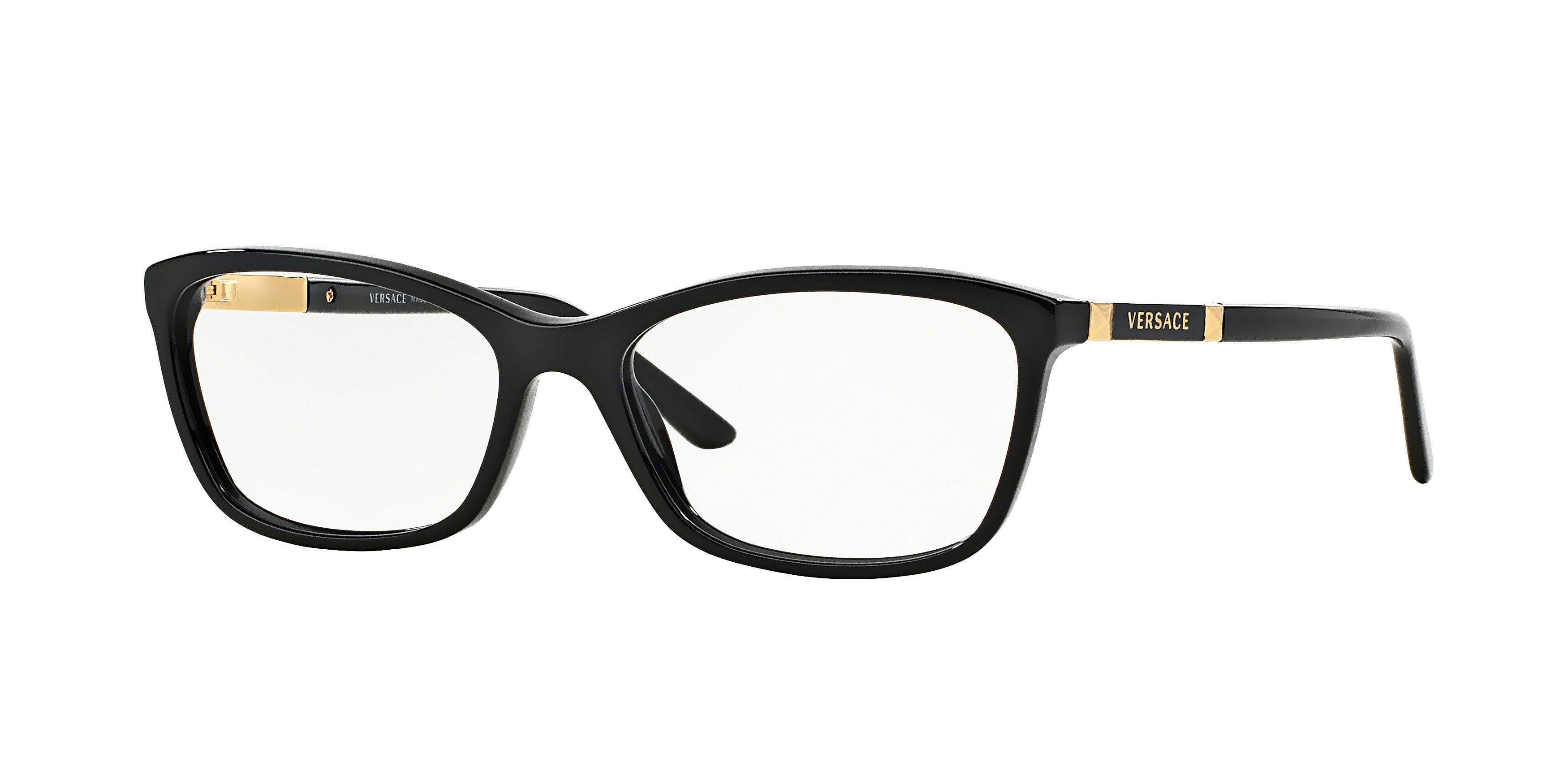 Versace VE3186 Butterfly Eyeglasses GB1-Black 54-140-16 - Color Map Black