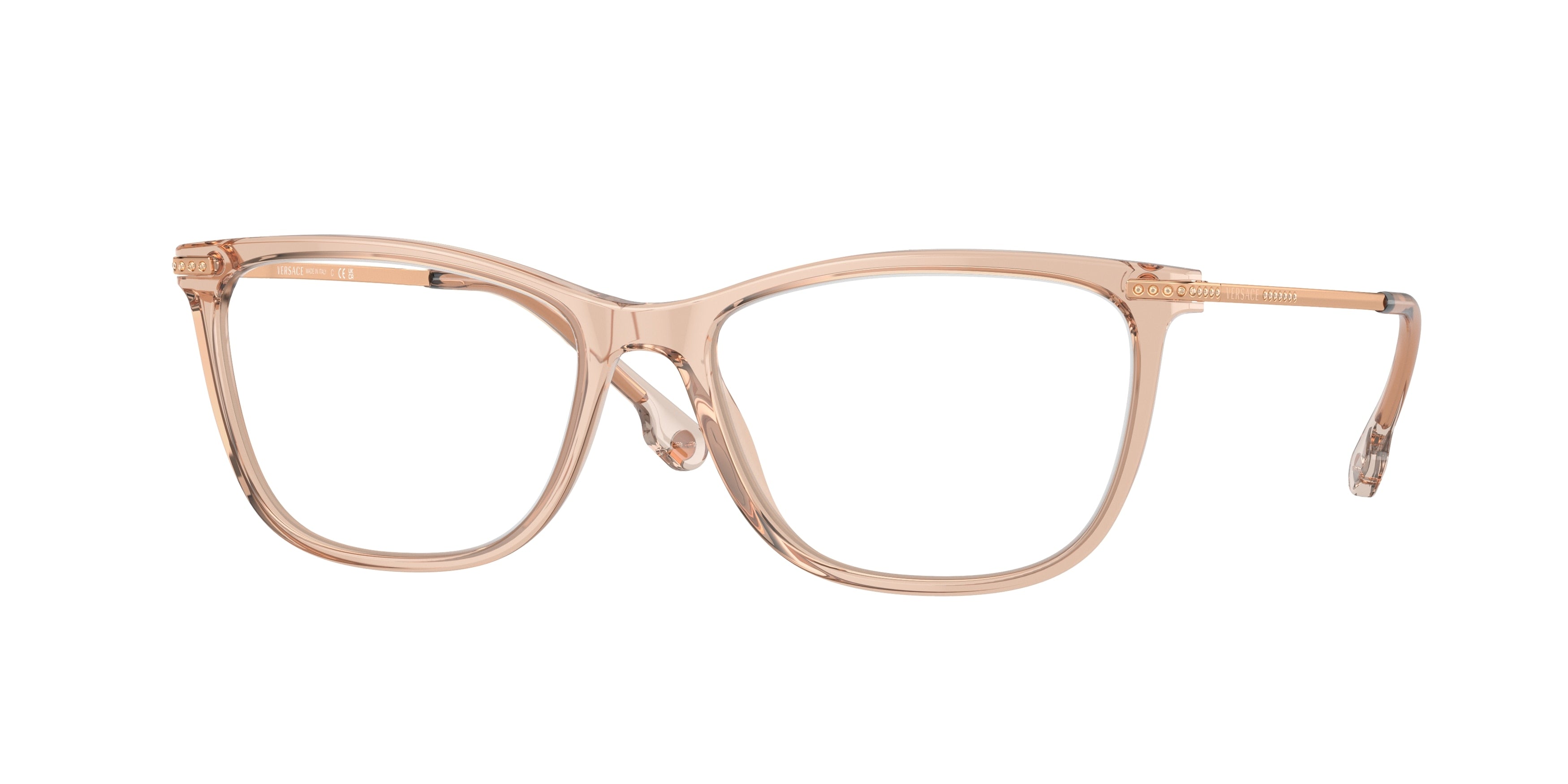 Versace VE3274B Pillow Eyeglasses  5215-Transparent Brown 54-140-16 - Color Map Brown