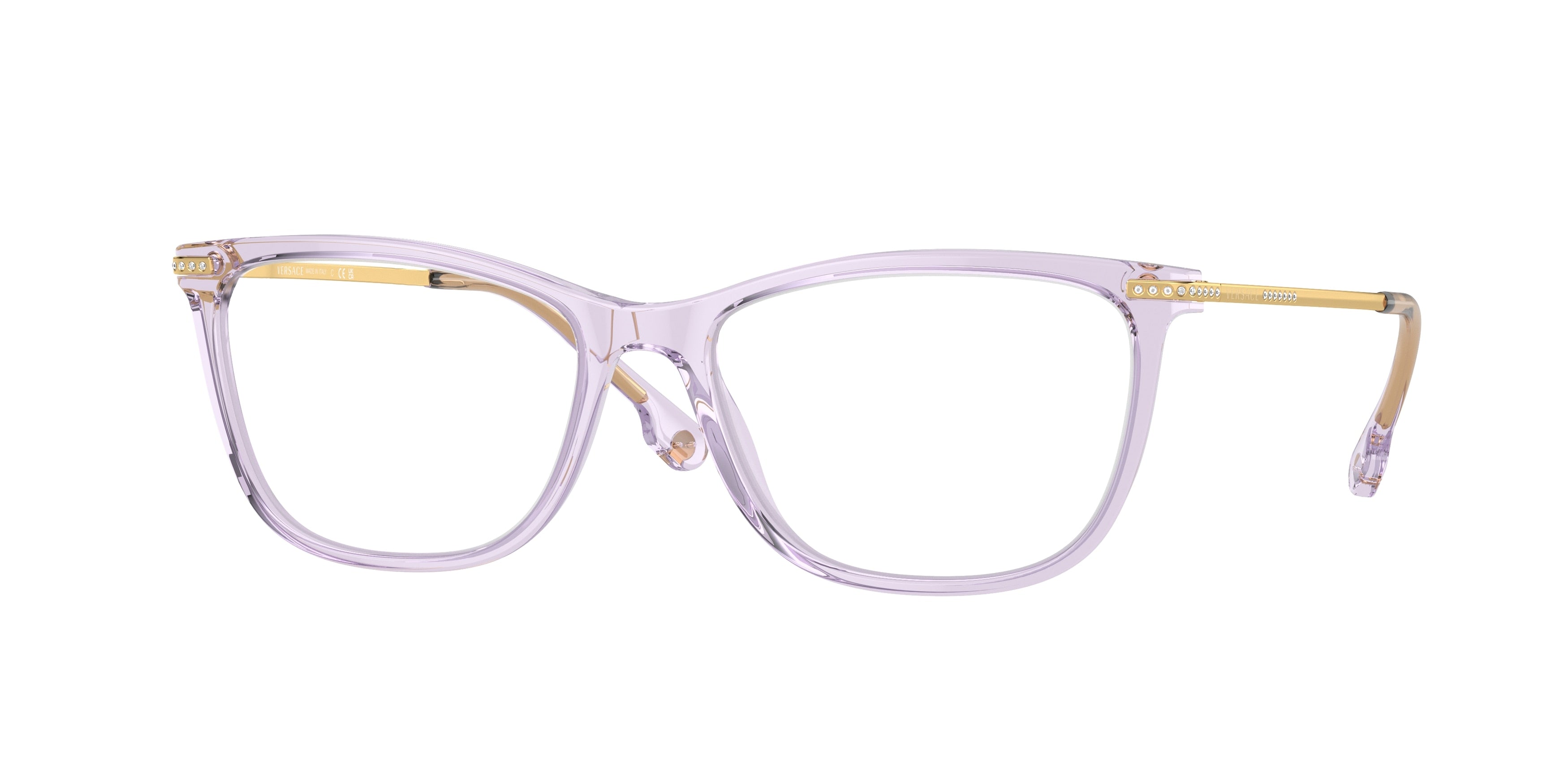 Versace VE3274B Pillow Eyeglasses 5372-Transparent Pink 54-140-16 - Color Map Pink