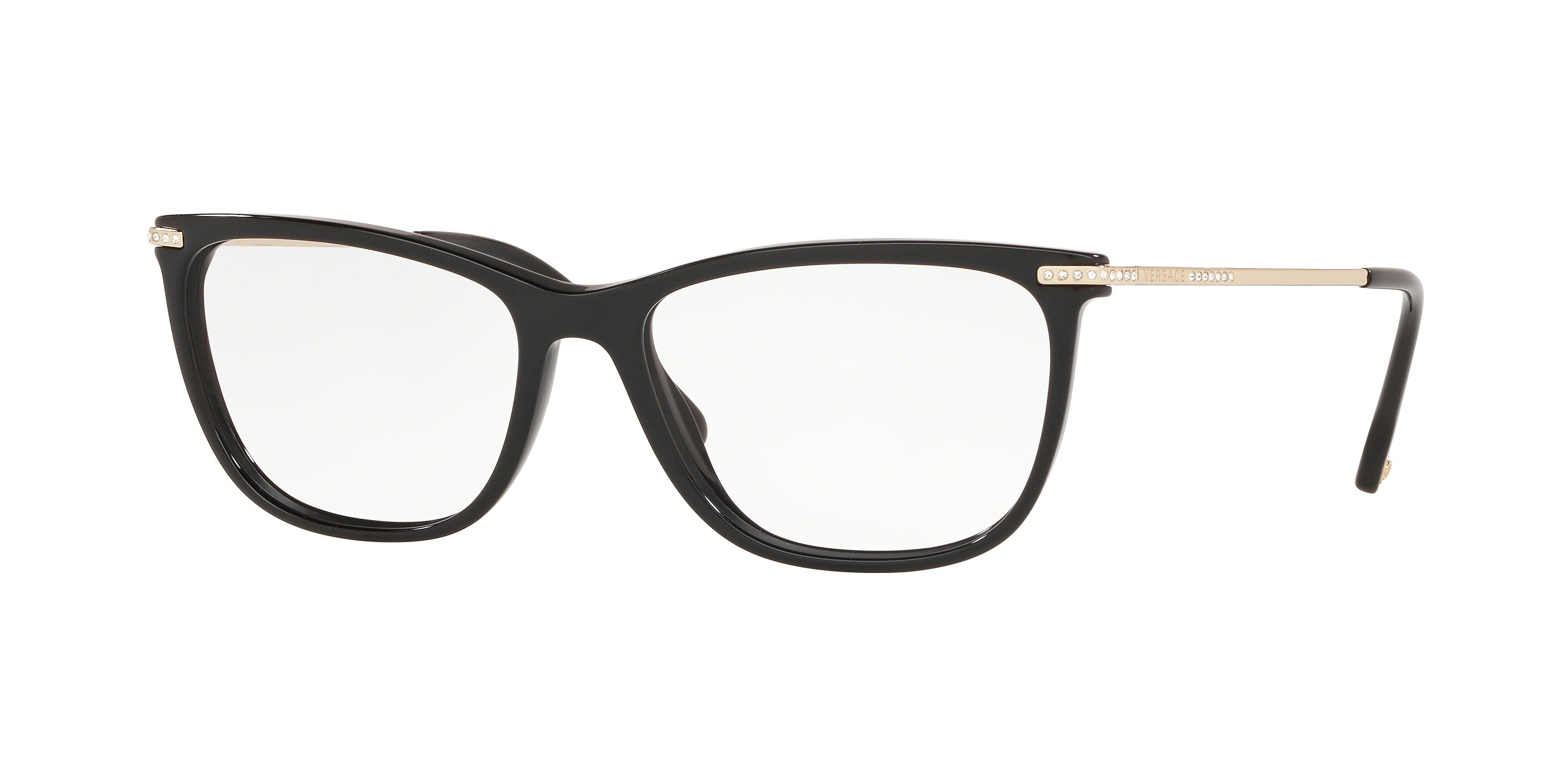 Versace VE3274B Pillow Eyeglasses GB1-Black 54-140-16 - Color Map Black