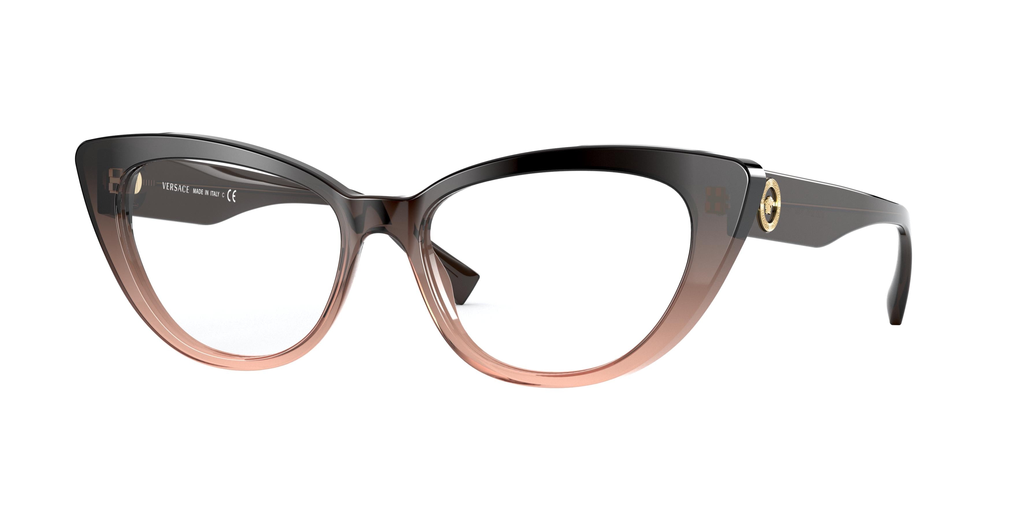 Versace VE3286 Cat Eye Eyeglasses 5332-Transparent Brown Gradient 54-140-16 - Color Map Brown