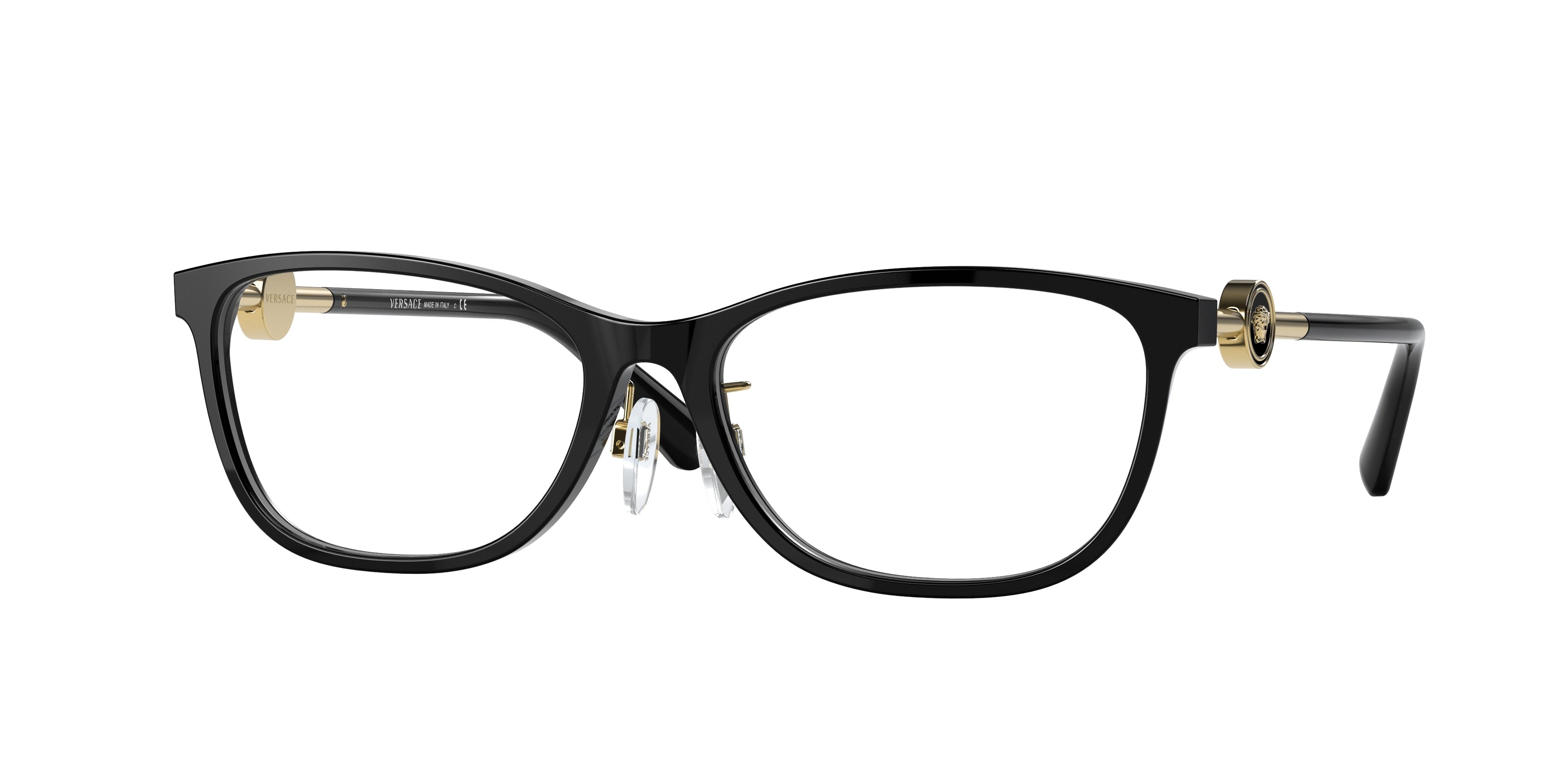 Versace VE3297D Phantos Eyeglasses GB1-Black 55-140-16 - Color Map Black