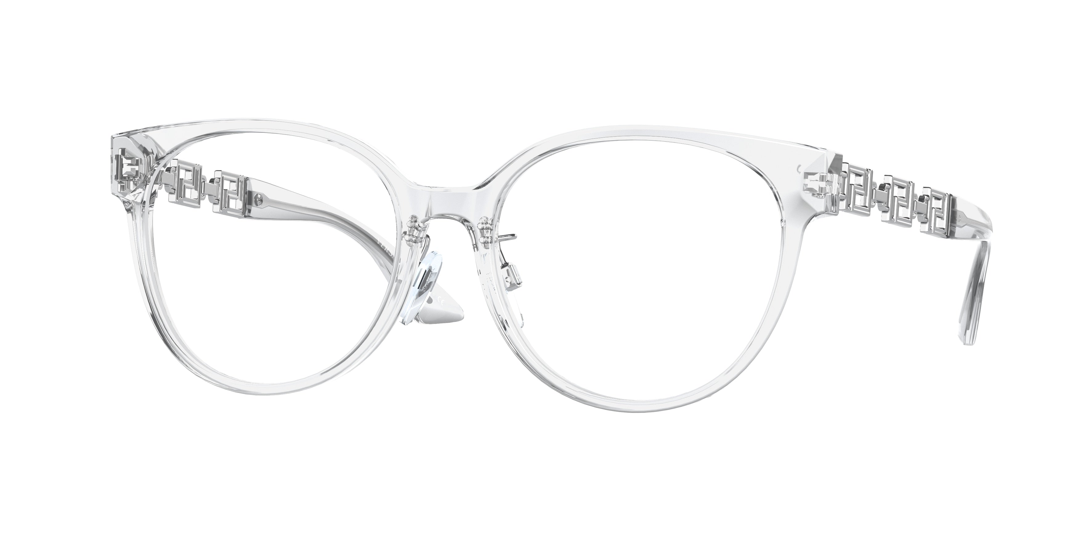 Versace VE3302D Phantos Eyeglasses 148-Crystal 54-140-17 - Color Map Transparent