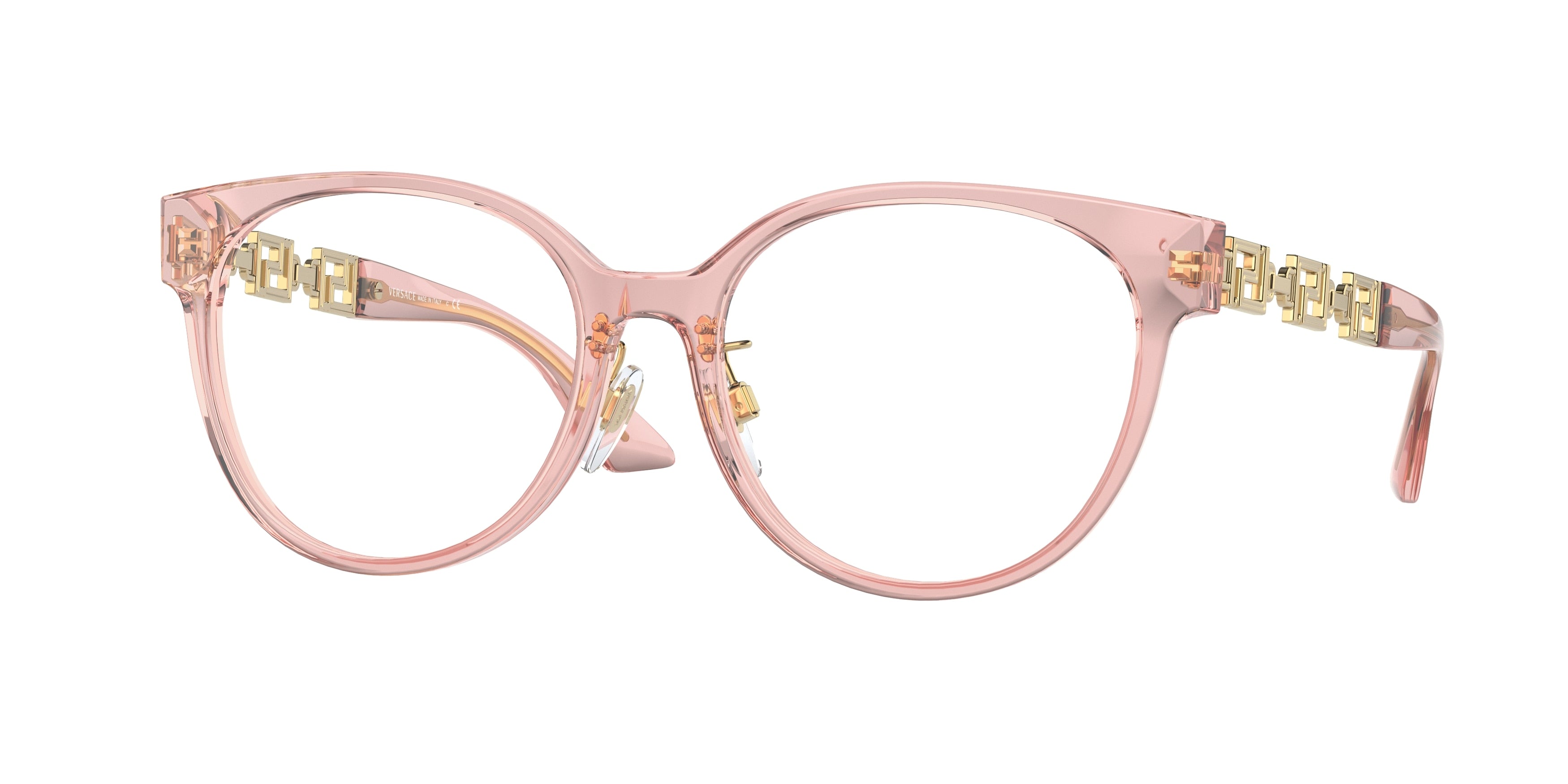 Versace VE3302D Phantos Eyeglasses 5322-Transparent Pink 54-140-17 - Color Map Pink