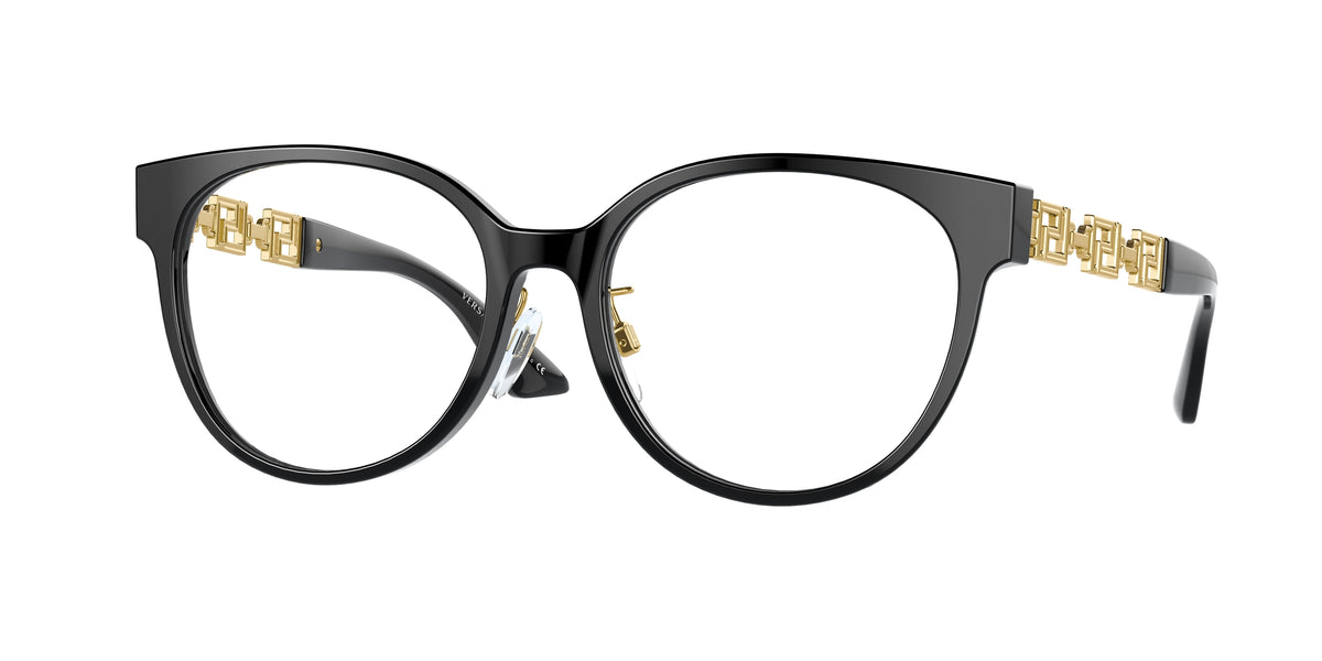 Versace VE3302D Phantos Eyeglasses GB1-Black 54-140-17 - Color Map Black