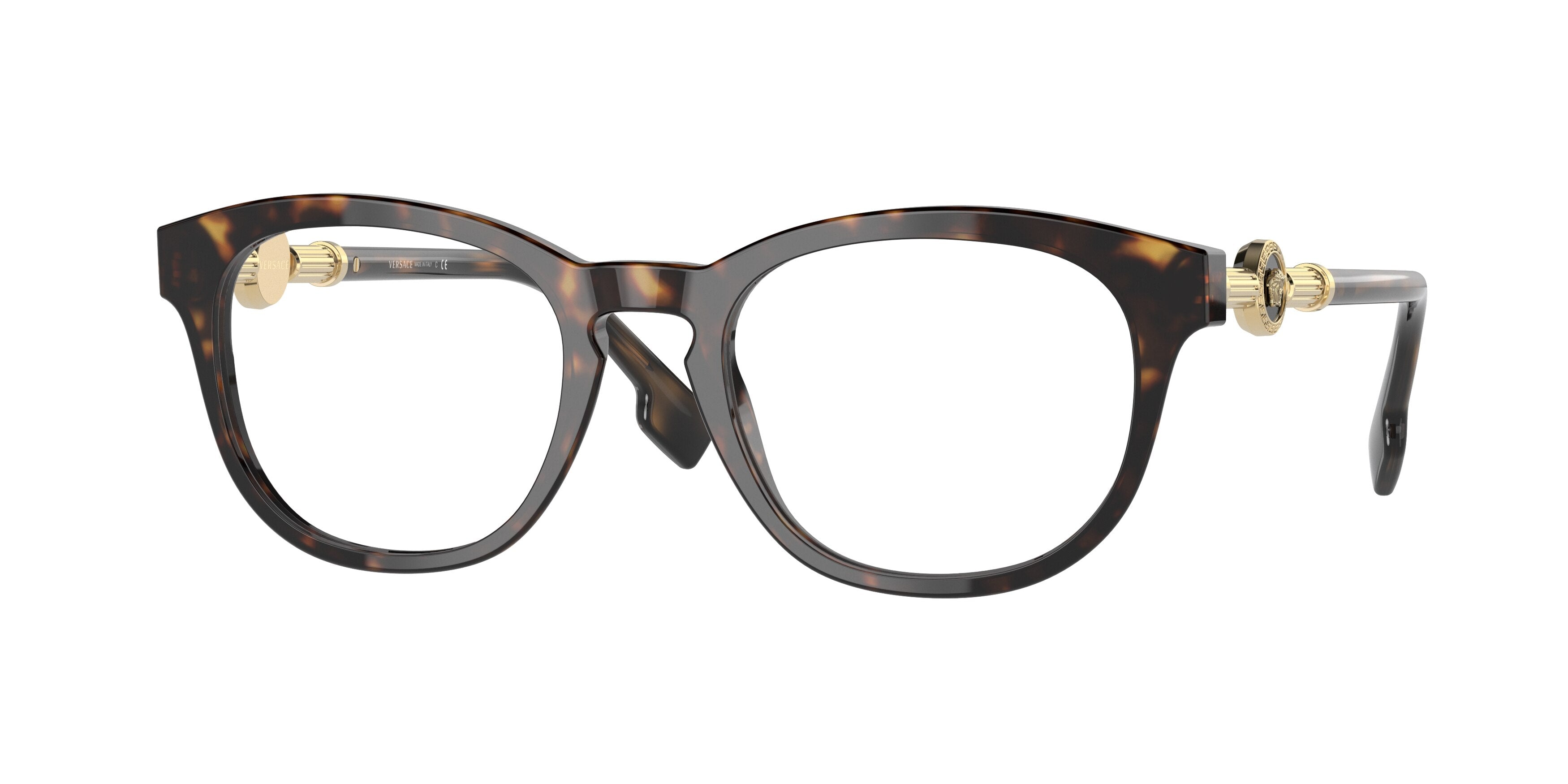 Versace VE3310 Phantos Eyeglasses  108-Havana 52-140-20 - Color Map Tortoise