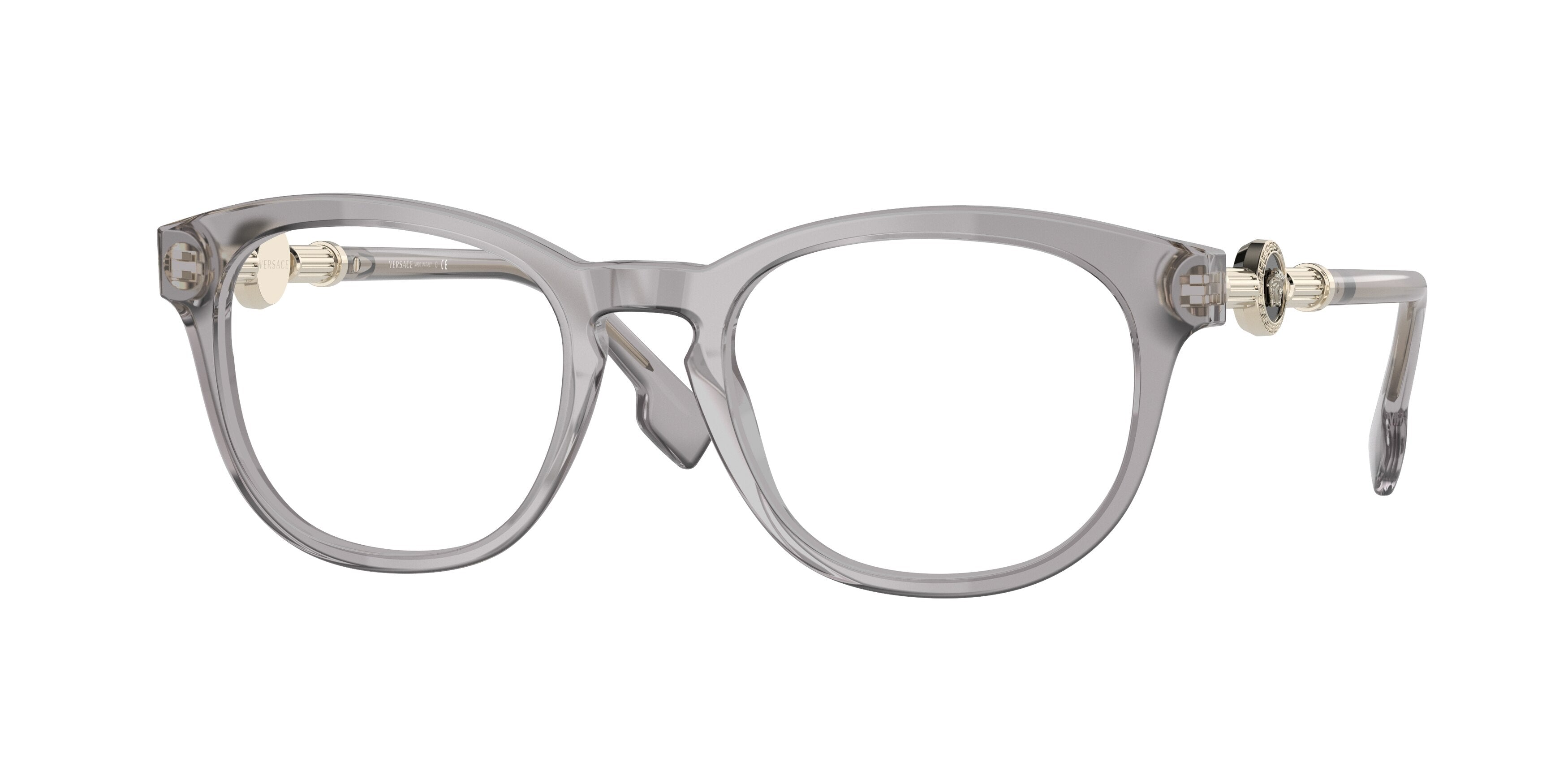 Versace VE3310 Phantos Eyeglasses 593-Transparent Grey 52-140-20 - Color Map Grey