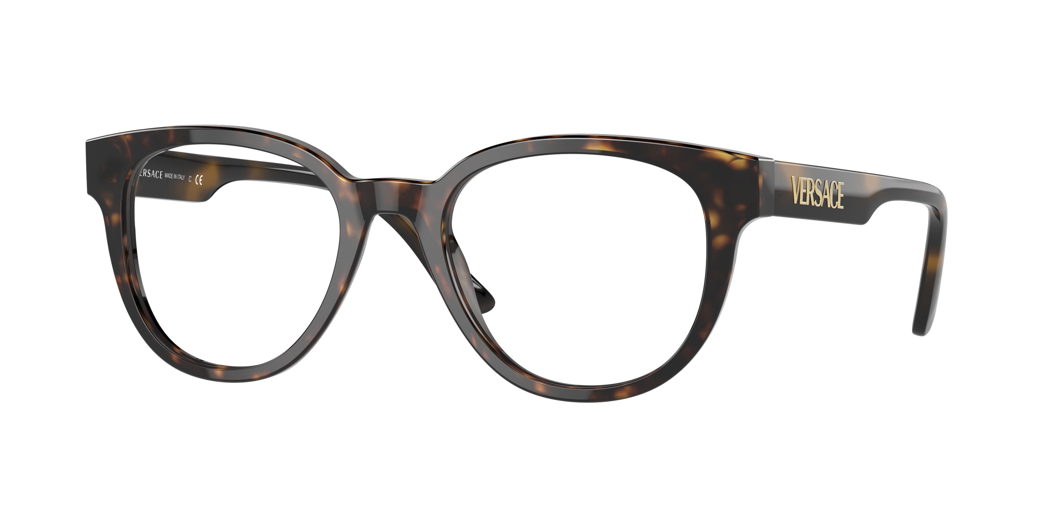 Versace VE3317 Pillow Eyeglasses  108-Havana 51-145-20 - Color Map Tortoise
