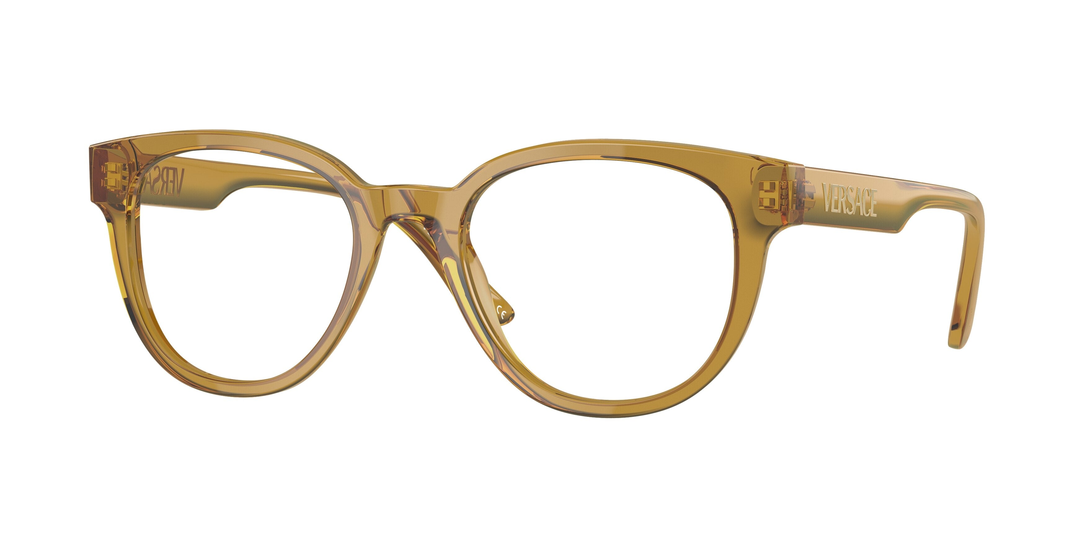 Versace VE3317 Pillow Eyeglasses 5347-Transparent Honey 51-145-20 - Color Map Yellow