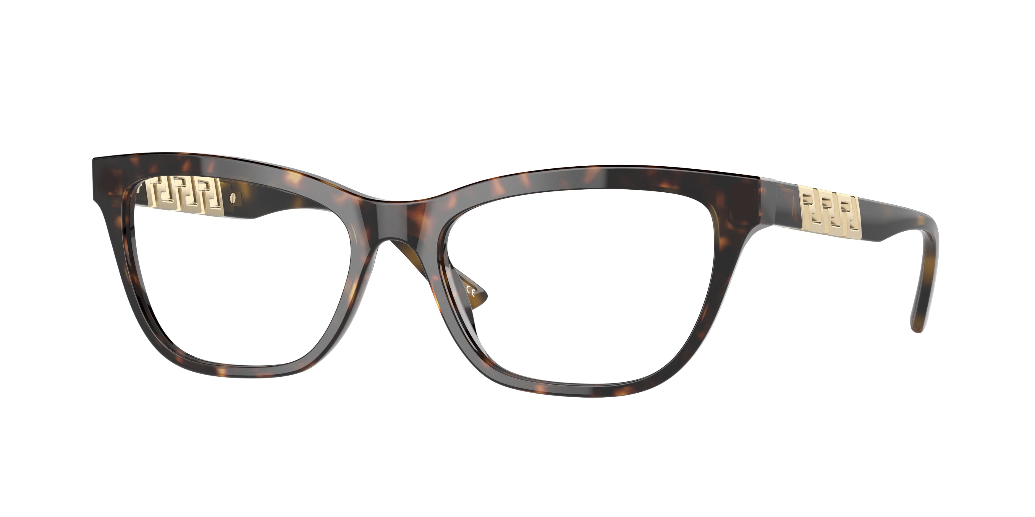 Versace VE3318 Pillow Eyeglasses 108-Havana 52-140-17 - Color Map Tortoise