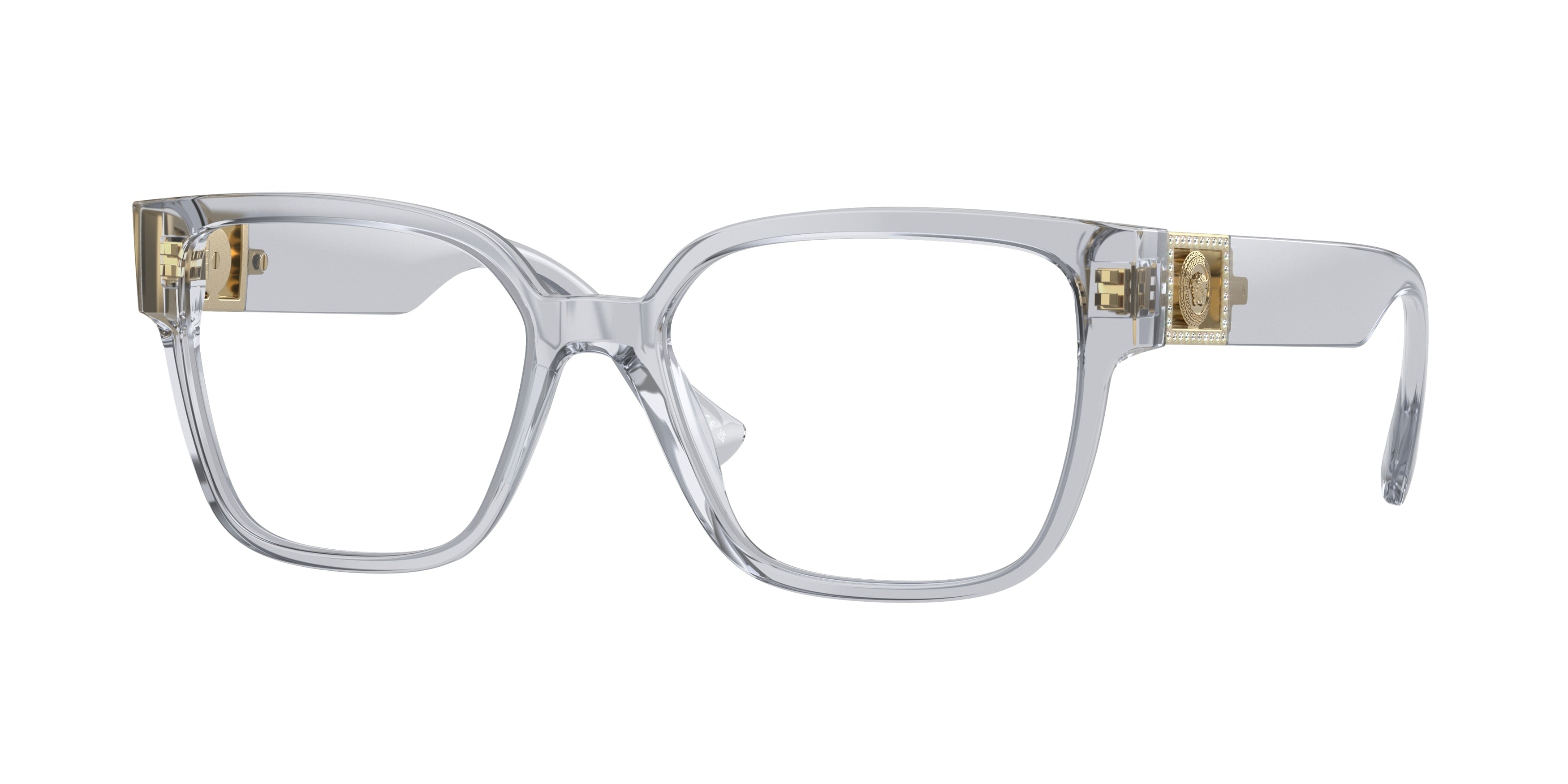 Versace VE3329B Square Eyeglasses  5305-Transparent Grey 52-145-17 - Color Map Grey