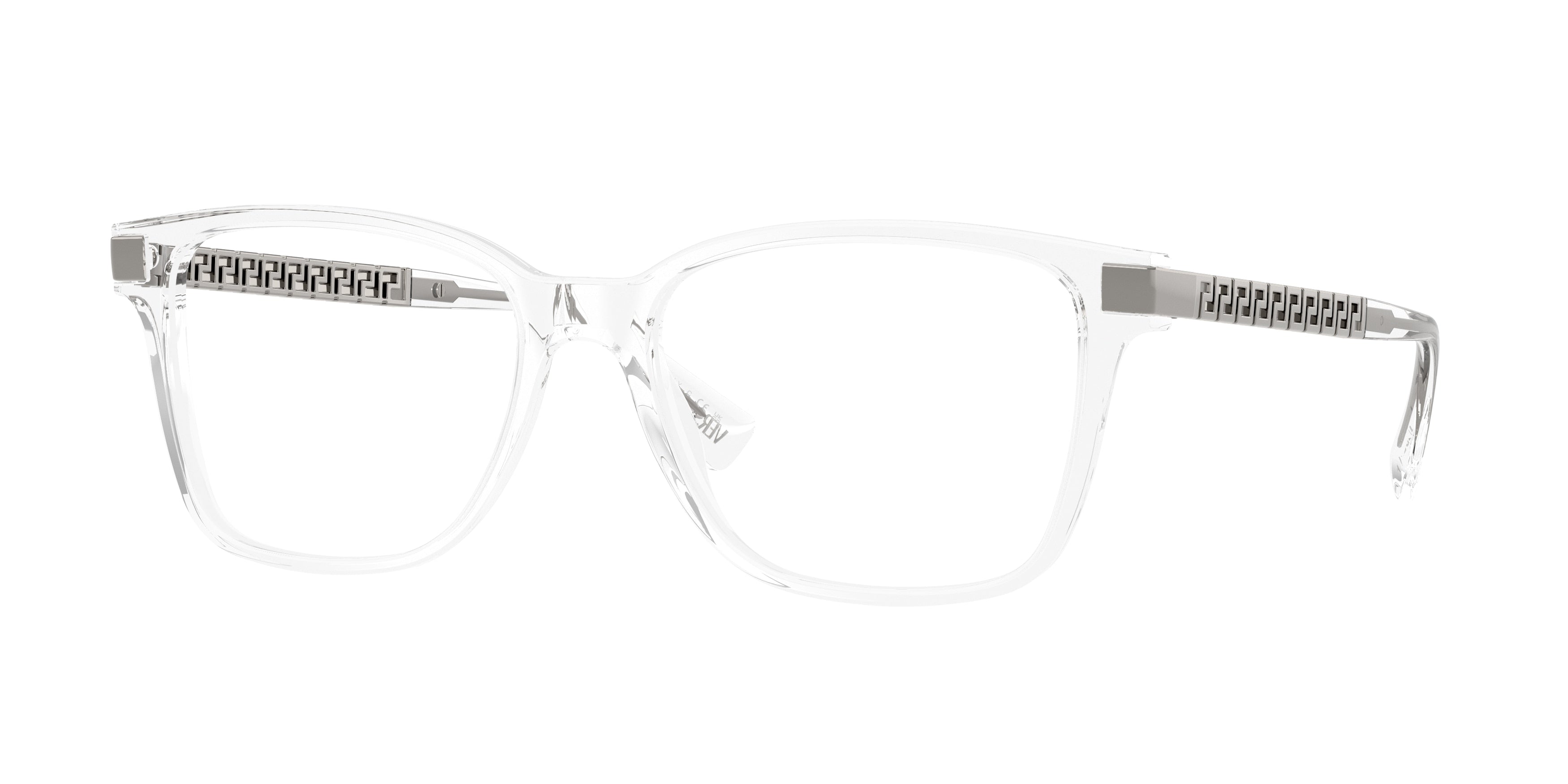 Versace VE3340U Pillow Eyeglasses  148-Crystal 57-145-17 - Color Map Transparent