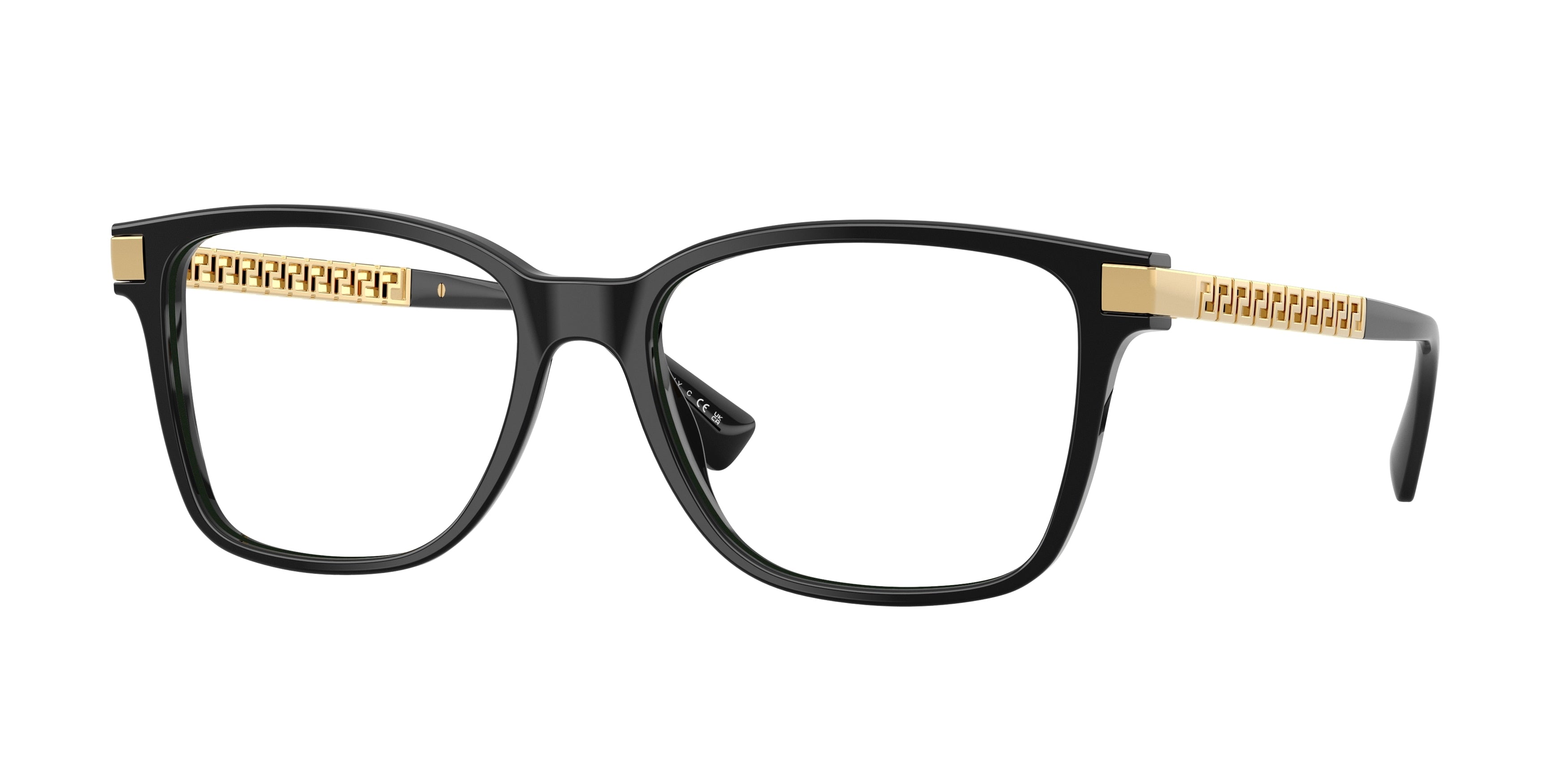 Versace VE3340U Pillow Eyeglasses GB1-Black 57-145-17 - Color Map Black
