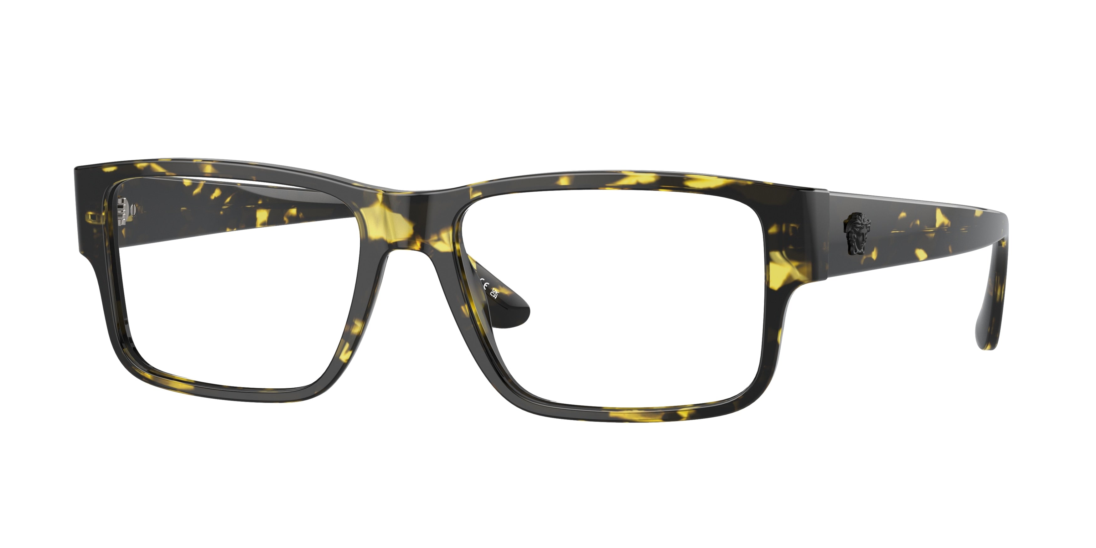 Versace VE3342 Rectangle Eyeglasses 5428-Havana 57-150-17 - Color Map Tortoise