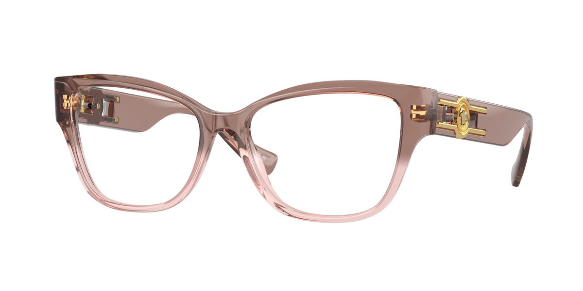 Versace VE3347 Pillow Eyeglasses 5435-Pink Transparent 54-140-16 - Color Map Pink