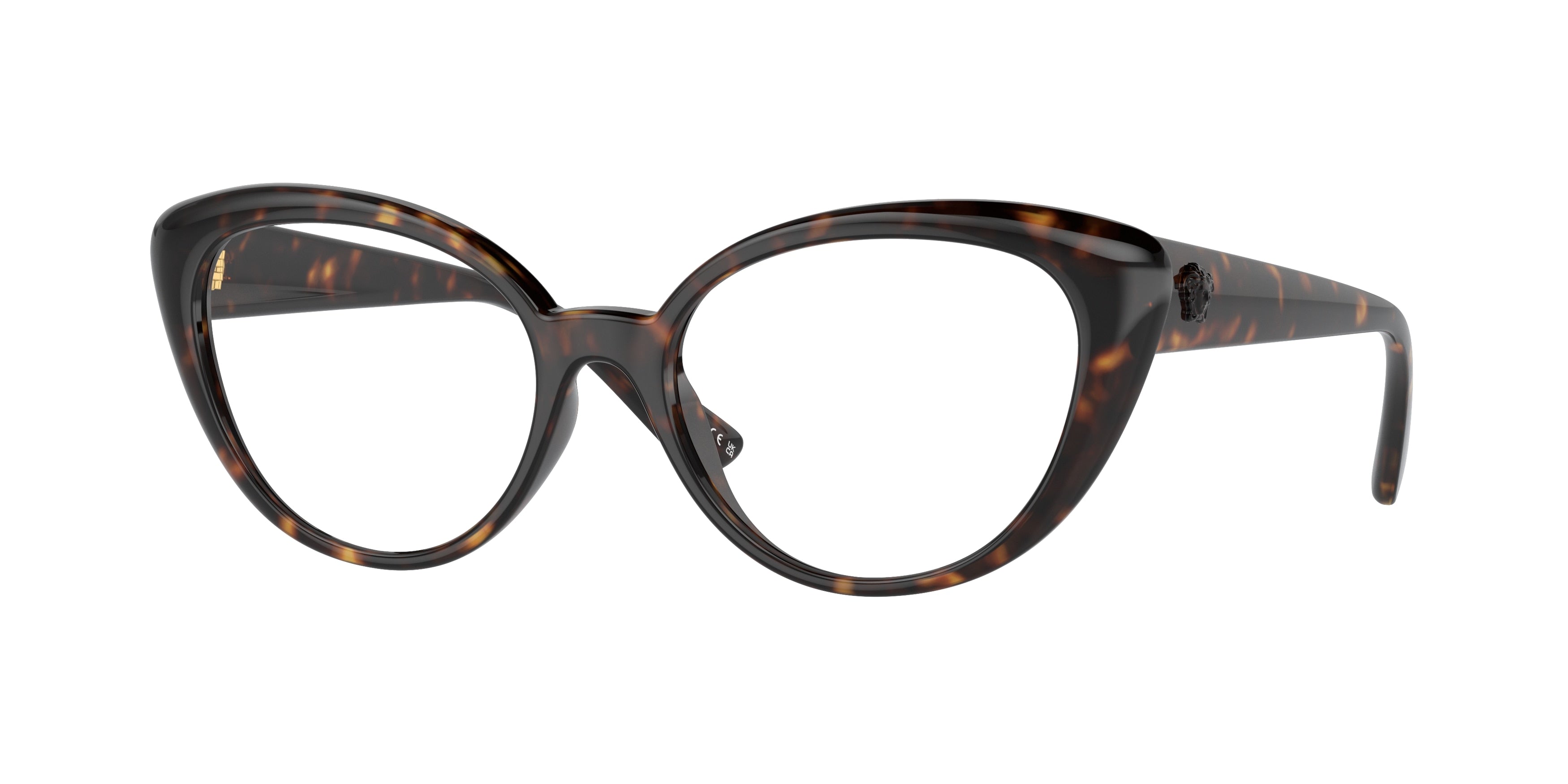 Versace VE3349U Oval Eyeglasses 108-Havana 53-140-17 - Color Map Tortoise
