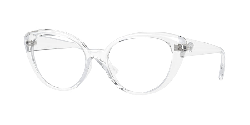 Versace VE3349U Oval Eyeglasses 148-Crystal 53-140-17 - Color Map Transparent