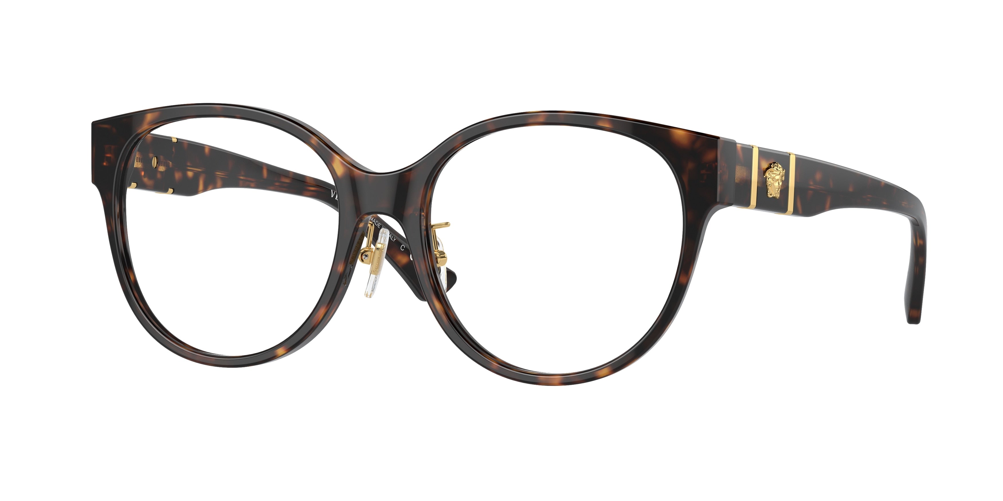 Versace VE3351D Phantos Eyeglasses 108-Havana 53-140-17 - Color Map Tortoise