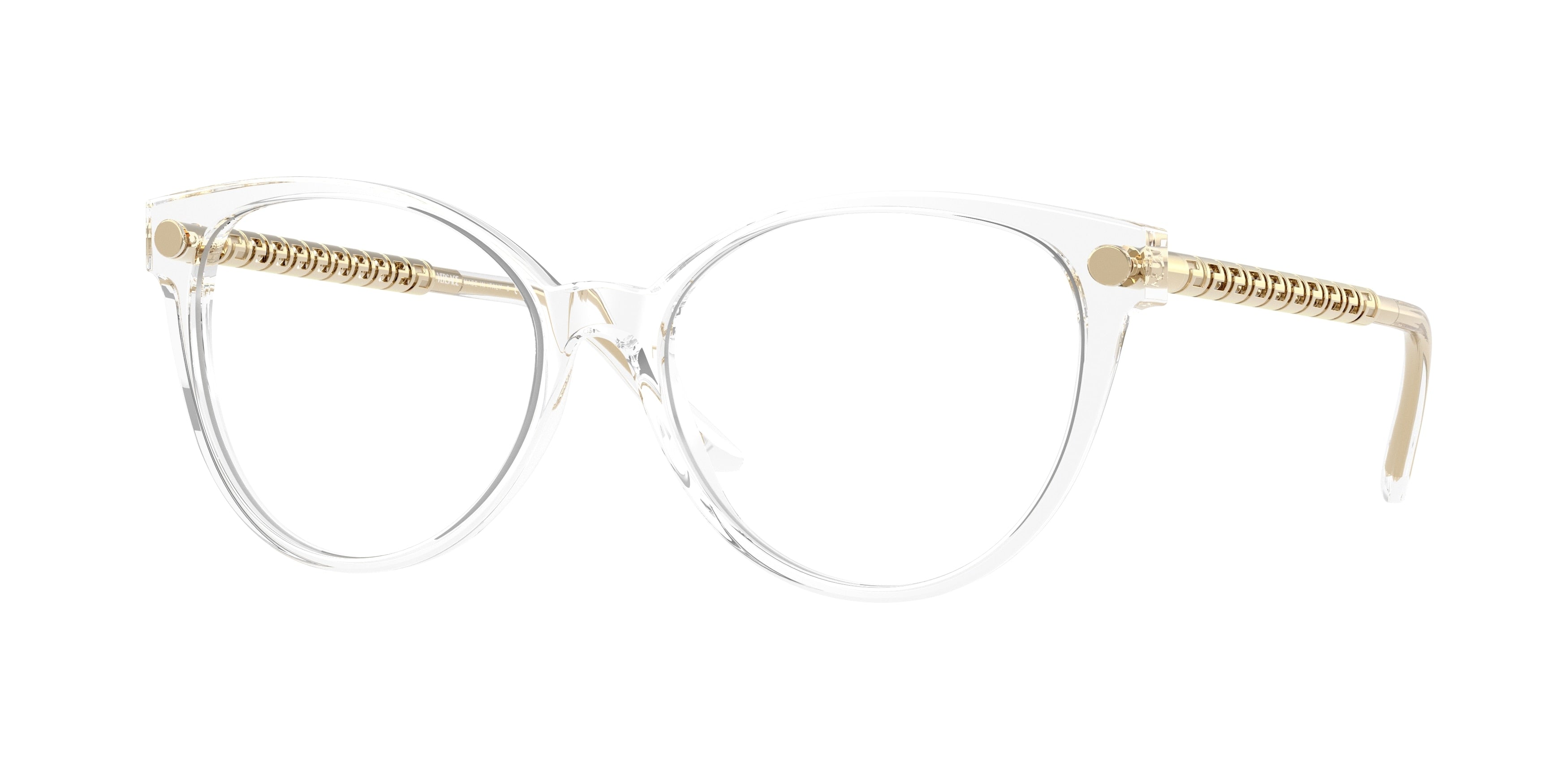 Versace VE3353 Cat Eye Eyeglasses 148-Crystal 54-140-16 - Color Map Transparent