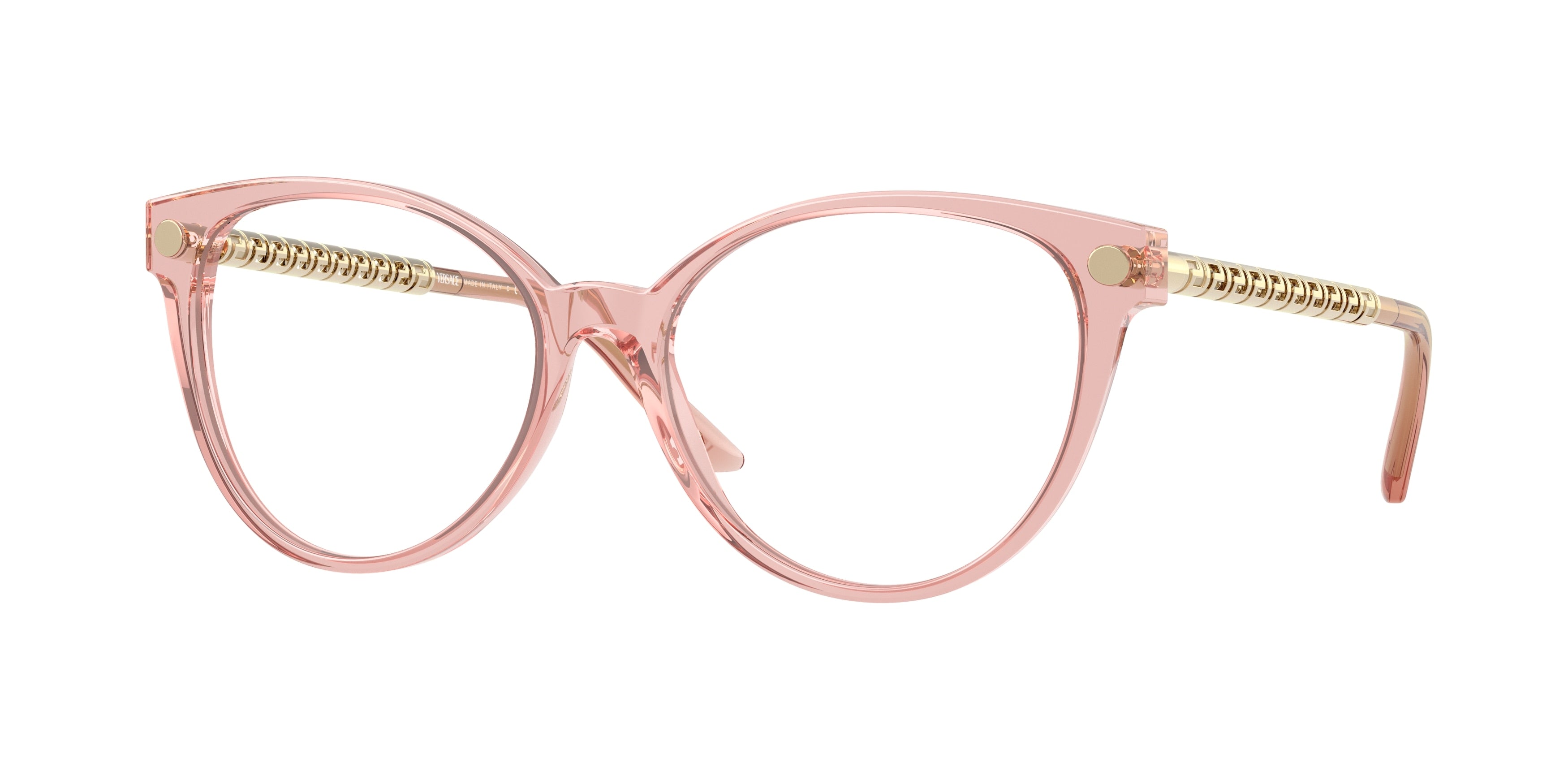 Versace VE3353 Cat Eye Eyeglasses 5323-Transparent Pink 54-140-16 - Color Map Pink