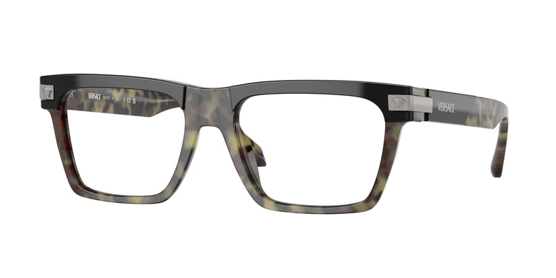 Versace VE3354 Rectangle Eyeglasses 5456-Havana 57-145-18 - Color Map Tortoise