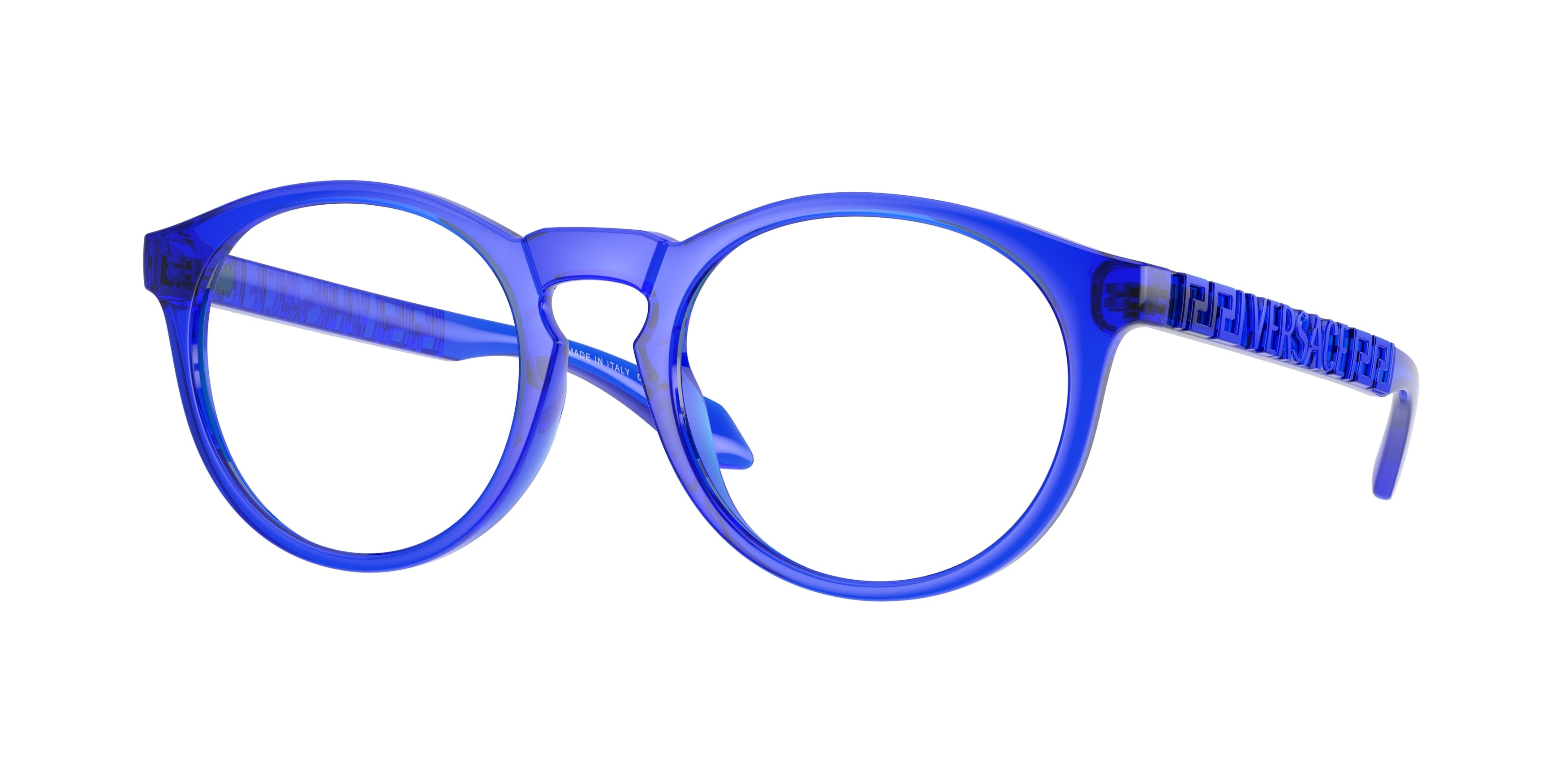 Versace VE3355U Phantos Eyeglasses 5454-Transparent Blue 51-140-20 - Color Map Blue