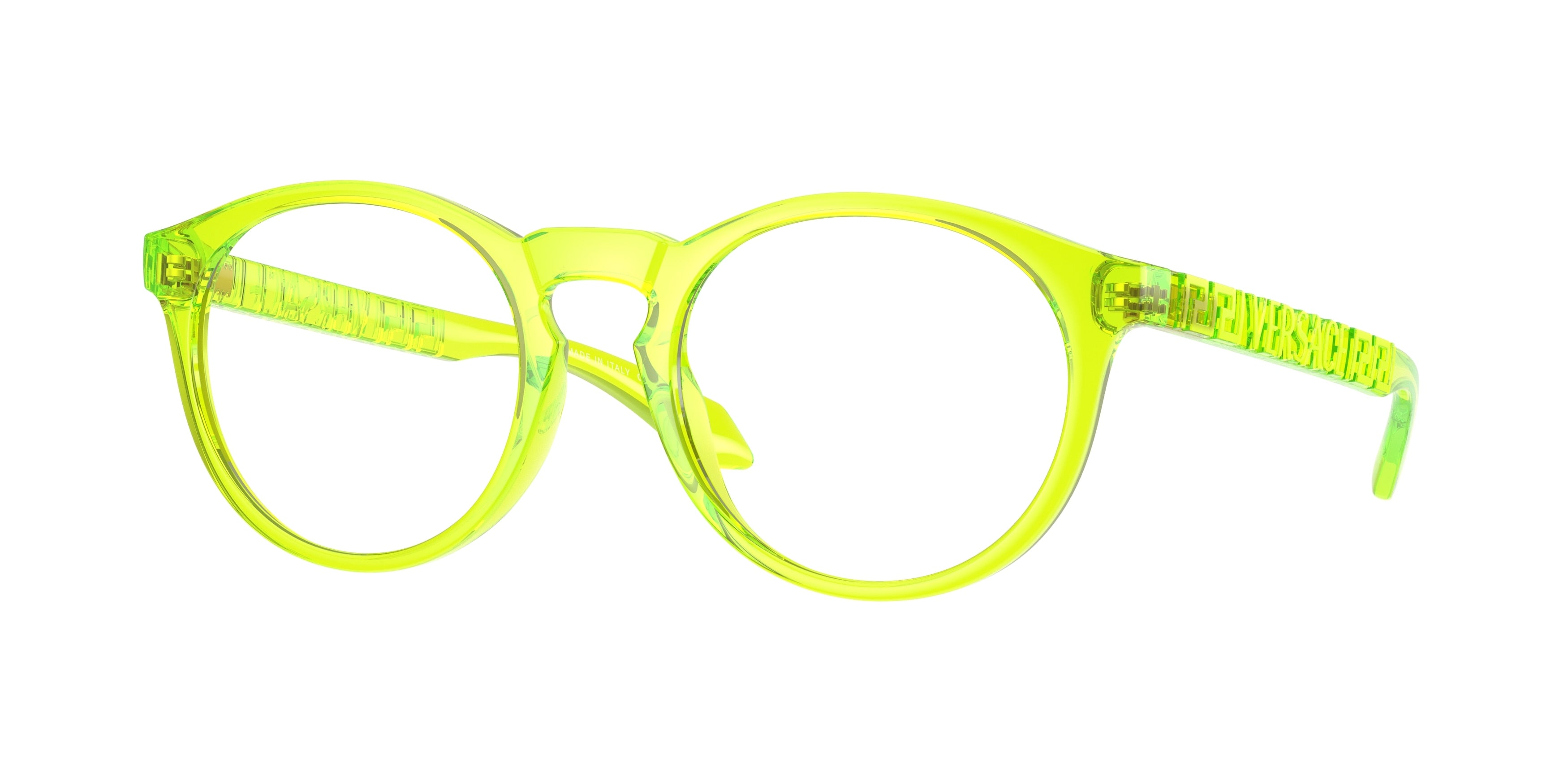 Versace VE3355U Phantos Eyeglasses 5455-Yellow Fluo 51-140-20 - Color Map Yellow