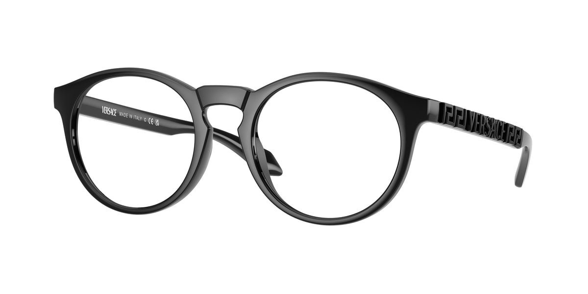 Versace VE3355U Phantos Eyeglasses GB1-Black 51-140-20 - Color Map Black