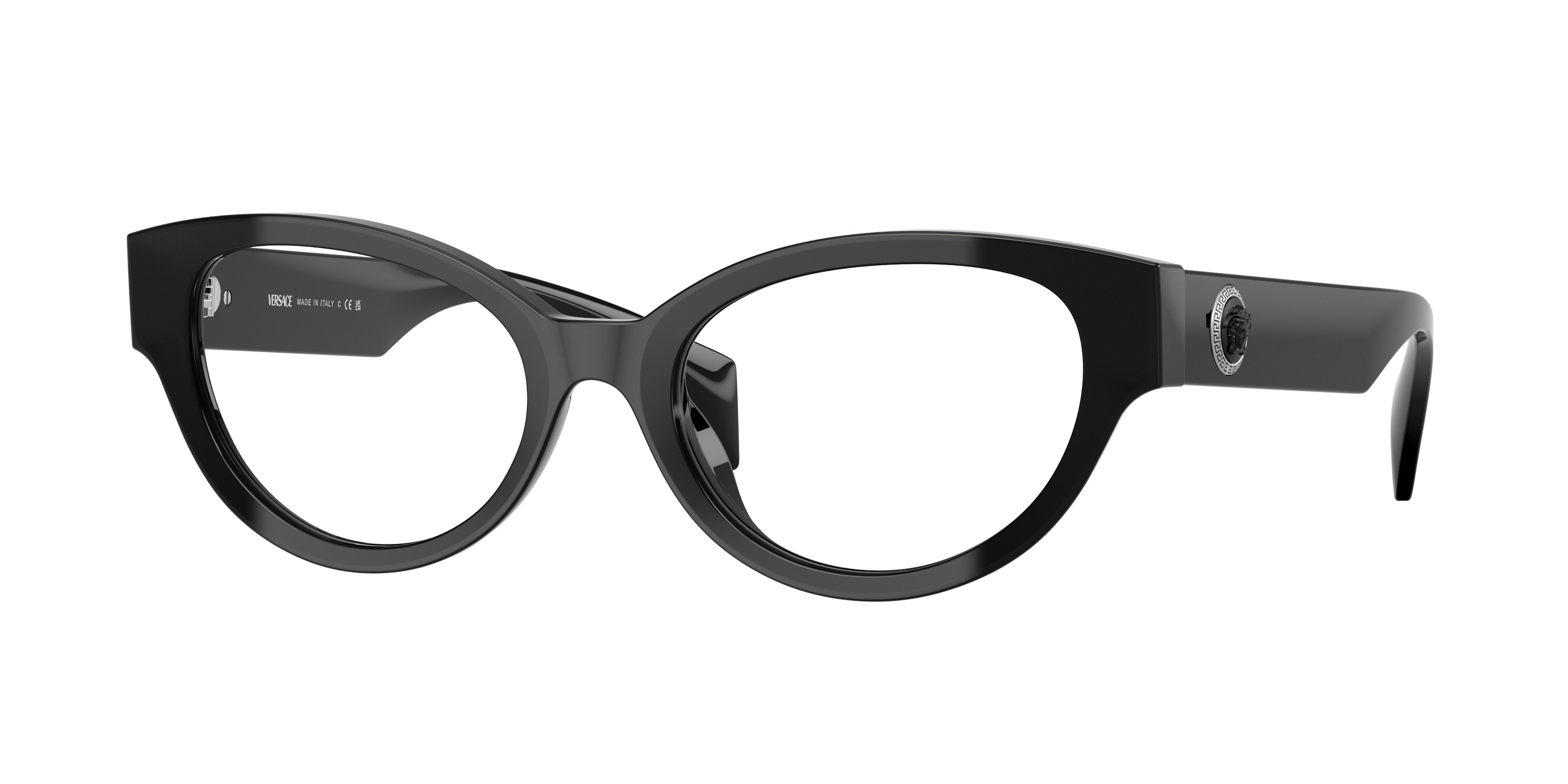 Versace VE3361U Cat Eye Eyeglasses GB1-Black 53-140-19 - Color Map Black