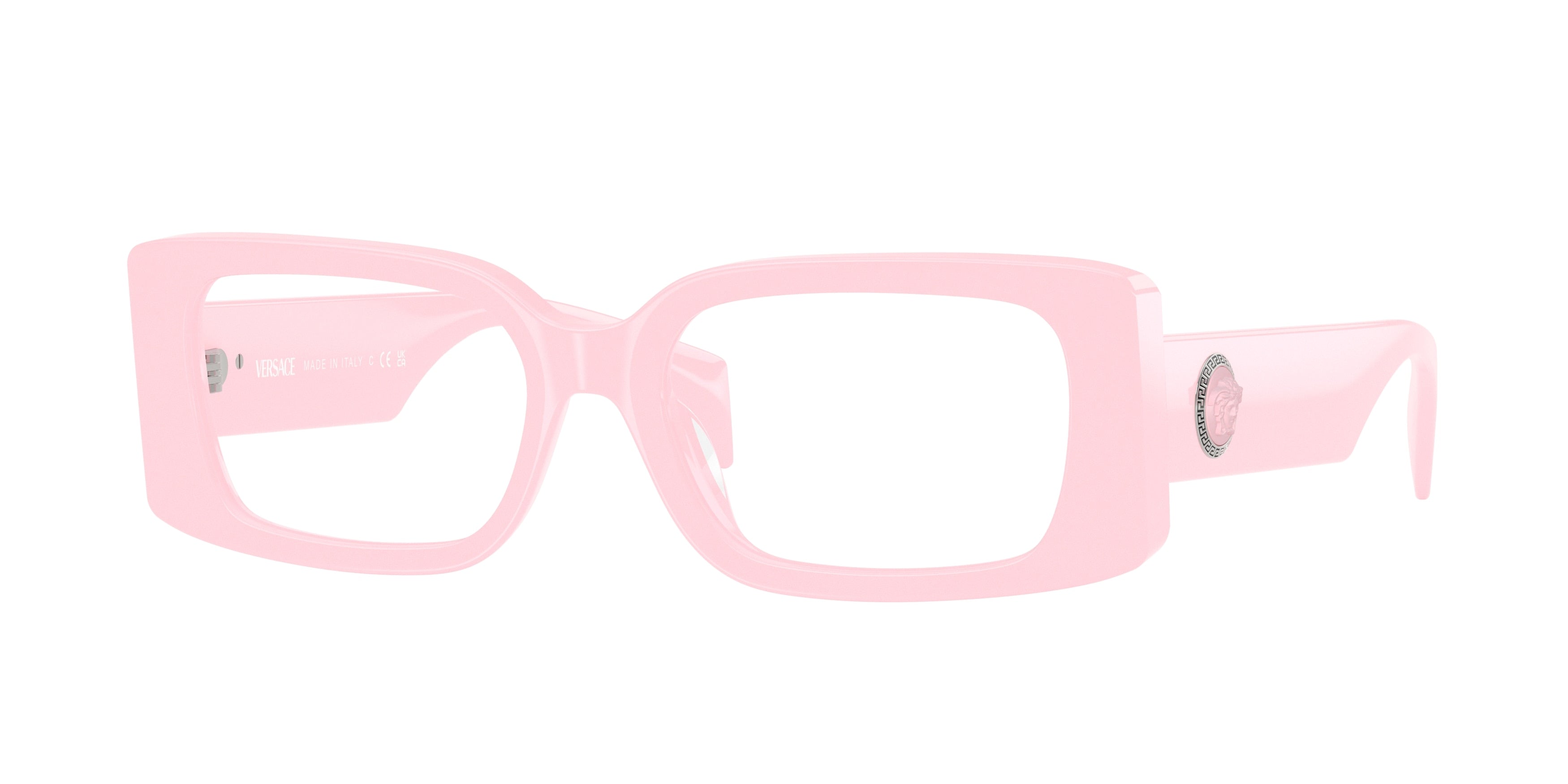 Versace VE3362U Rectangle Eyeglasses 5485-Pink 52-140-17 - Color Map Pink