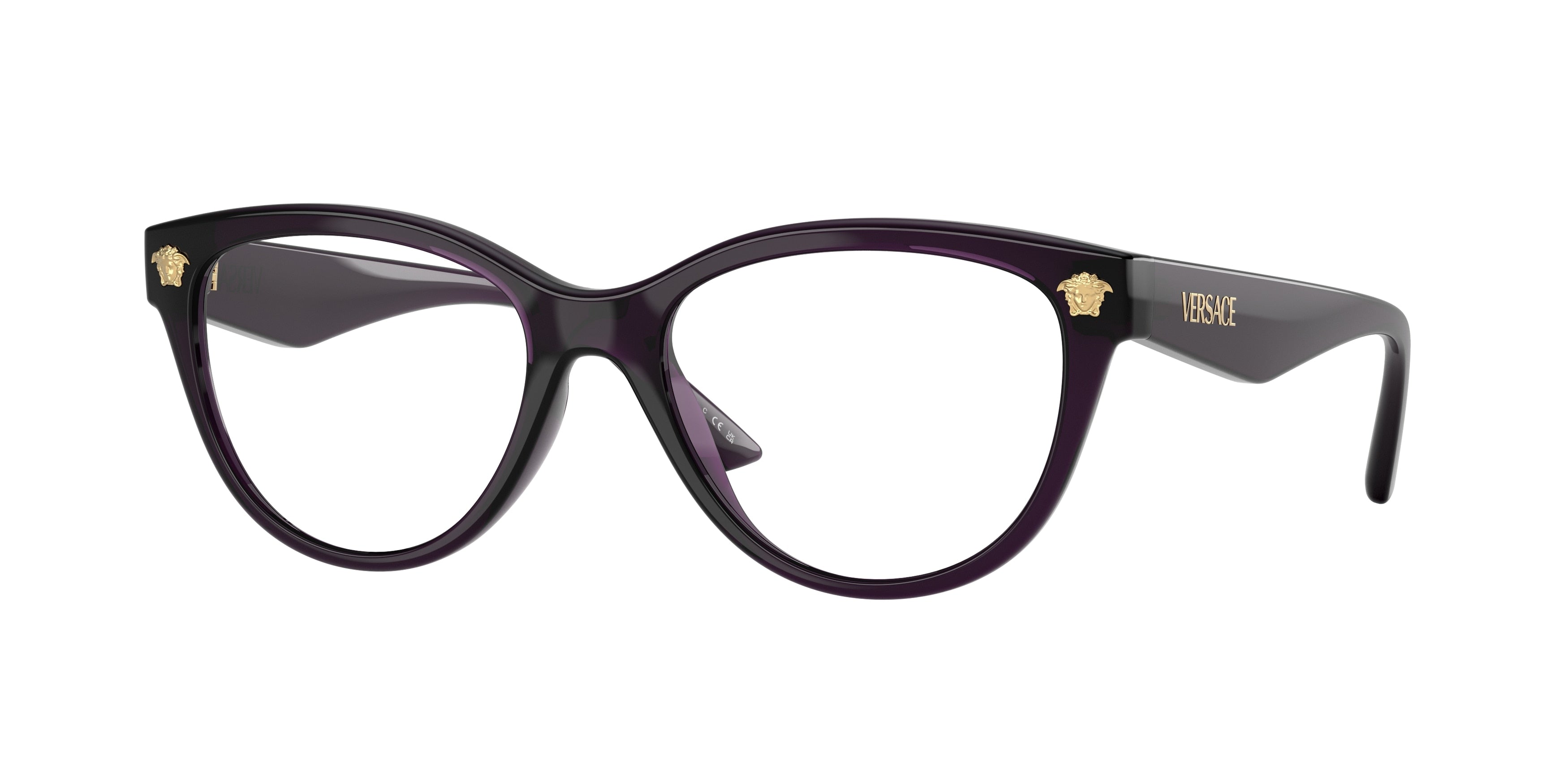 Versace VE3365U Phantos Eyeglasses 5263-Violet 54-145-17 - Color Map Violet