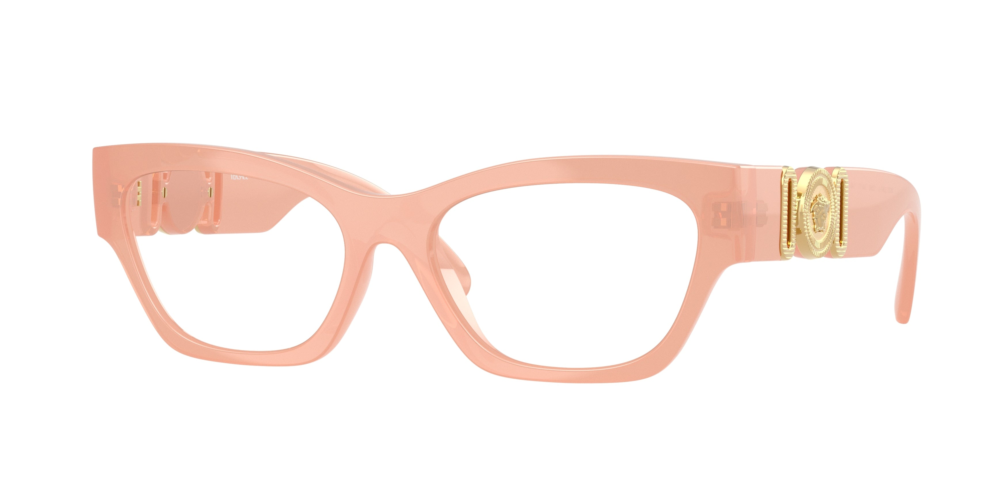 Versace VE3367U Cat Eye Eyeglasses 5392-Pink Opal 54-140-17 - Color Map Pink