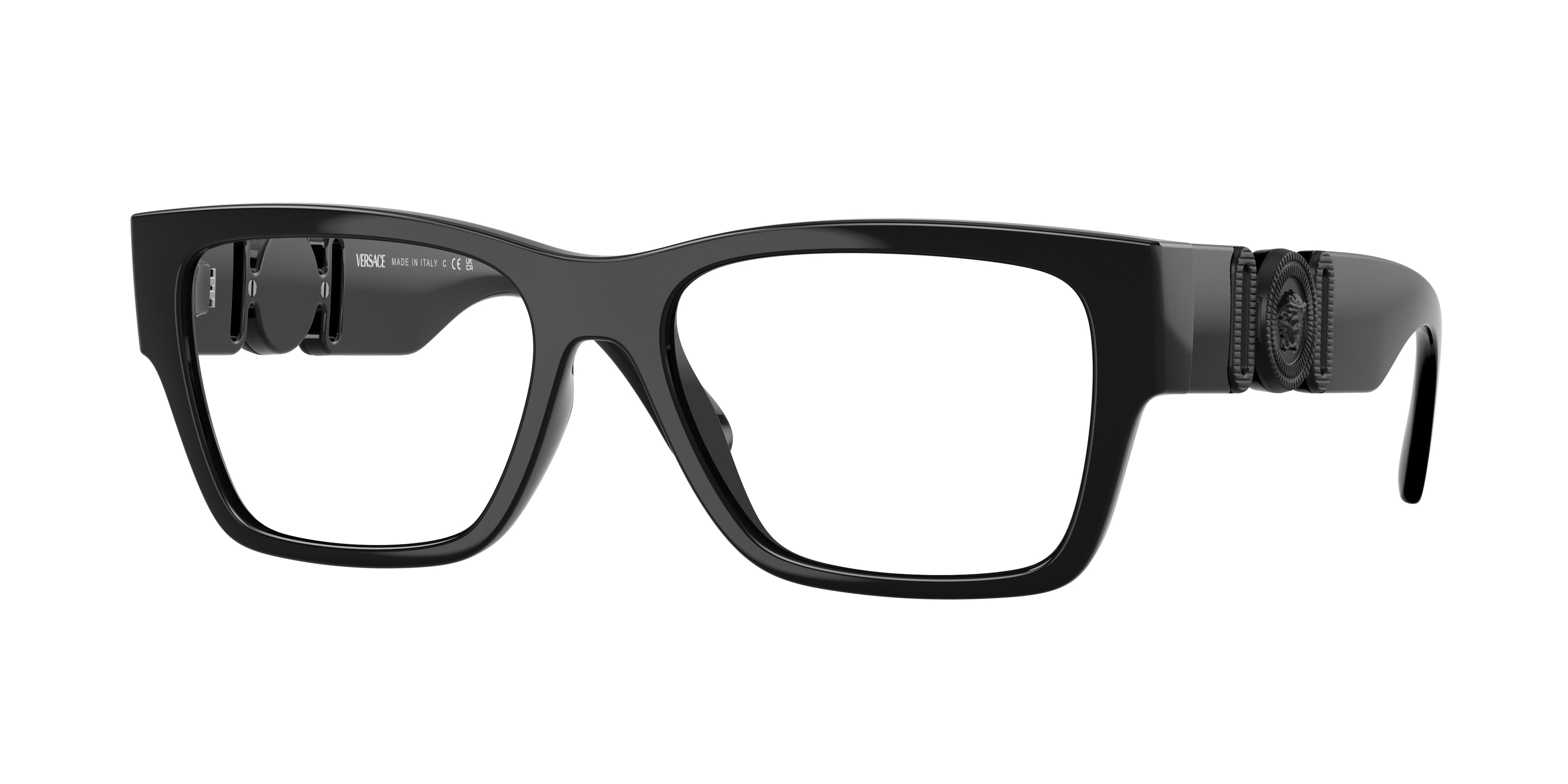 Versace VE3368U Square Eyeglasses 5360-Black 55-140-17 - Color Map Black
