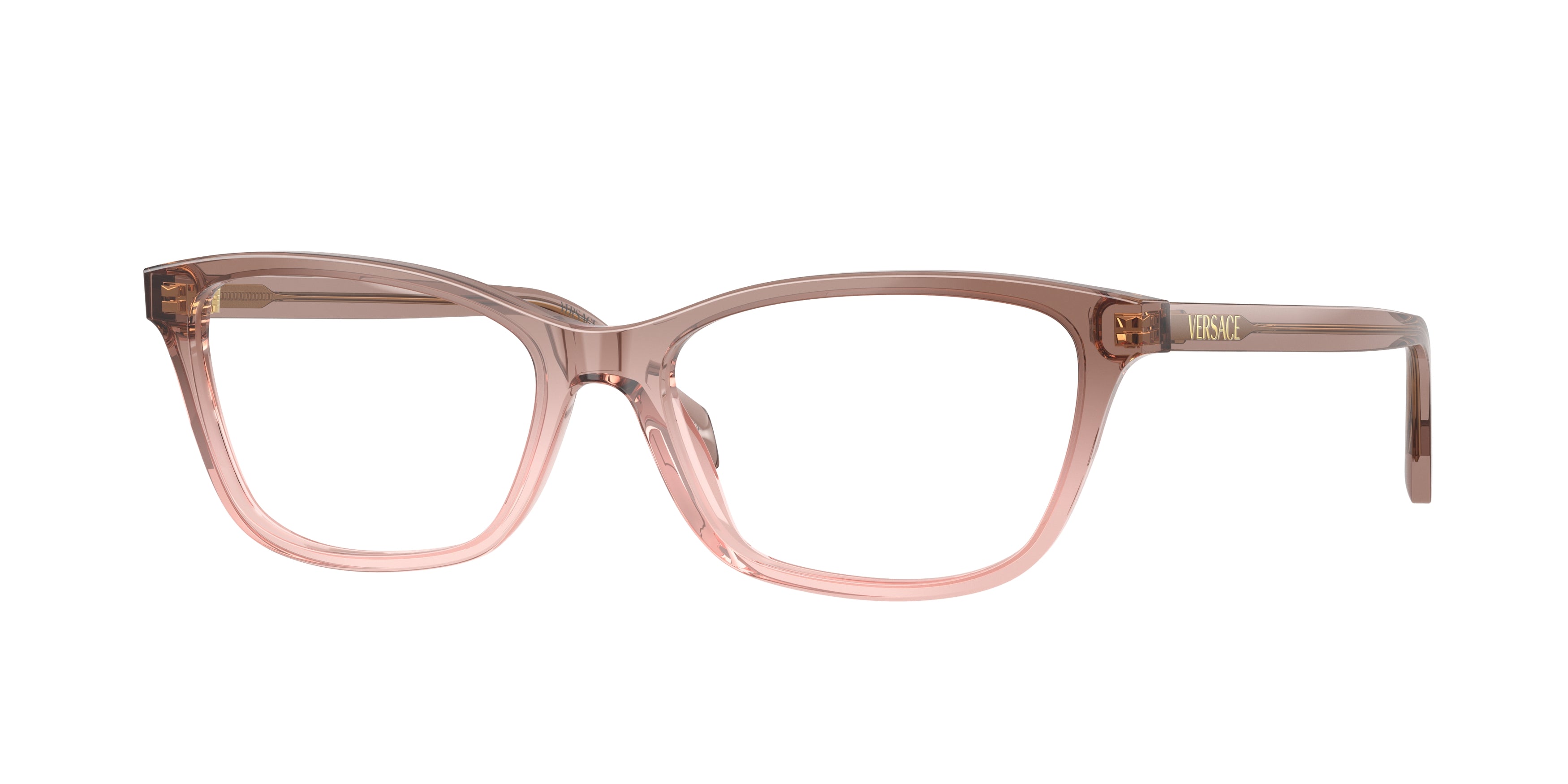 Versace VE3375 Cat Eye Eyeglasses 5435-Brown/Pink 54-140-16 - Color Map Brown