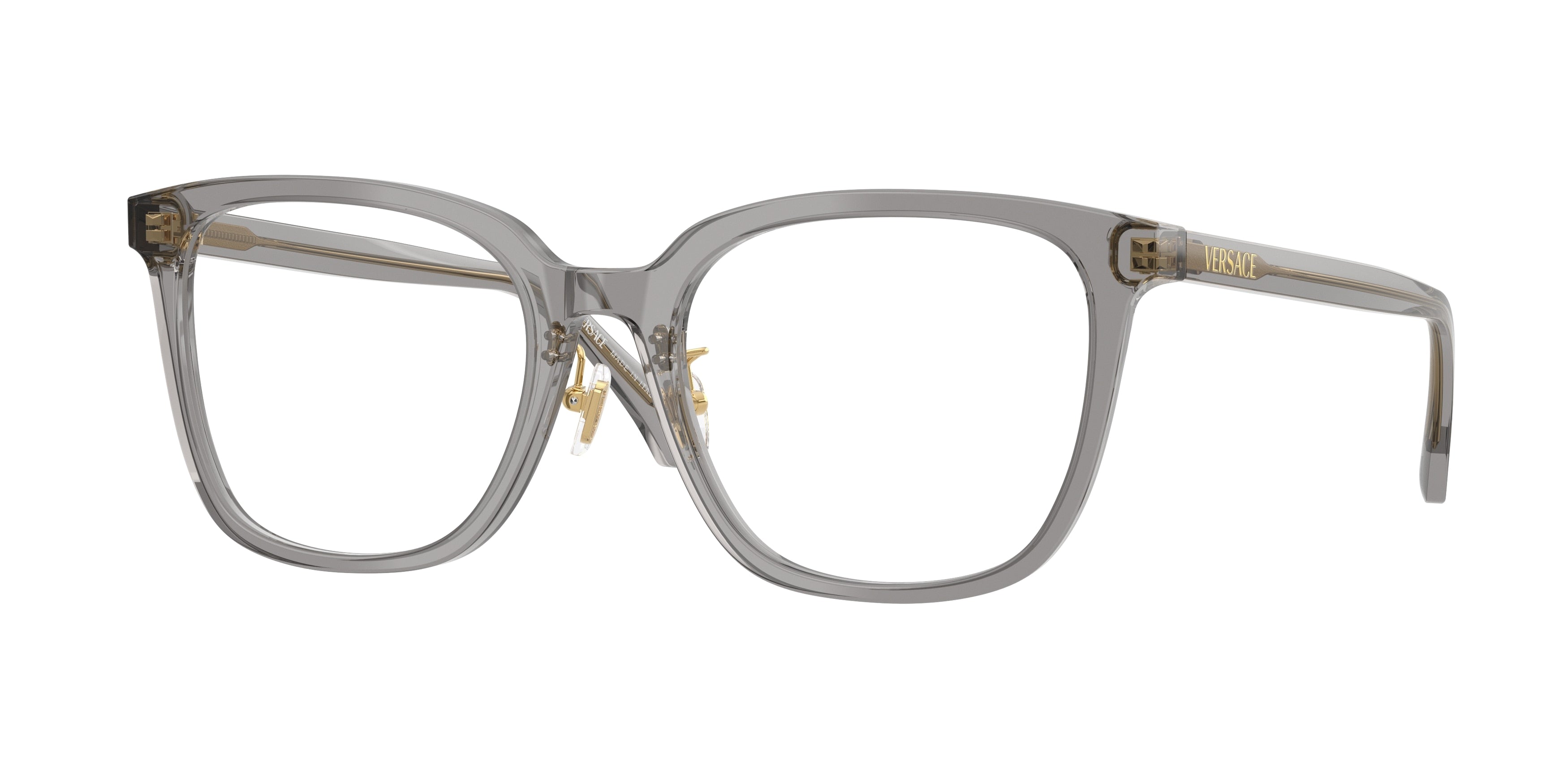 Versace VE3378D Square Eyeglasses 5510-Transparent Grey 54-140-19 - Color Map Grey