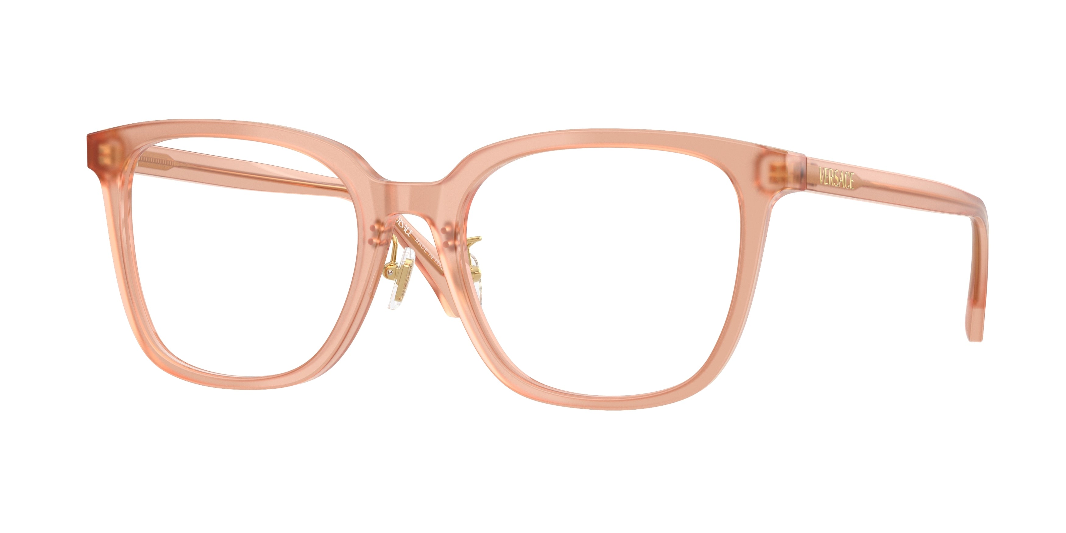 Versace VE3378D Square Eyeglasses 5526-Milky Peach 54-140-19 - Color Map Orange