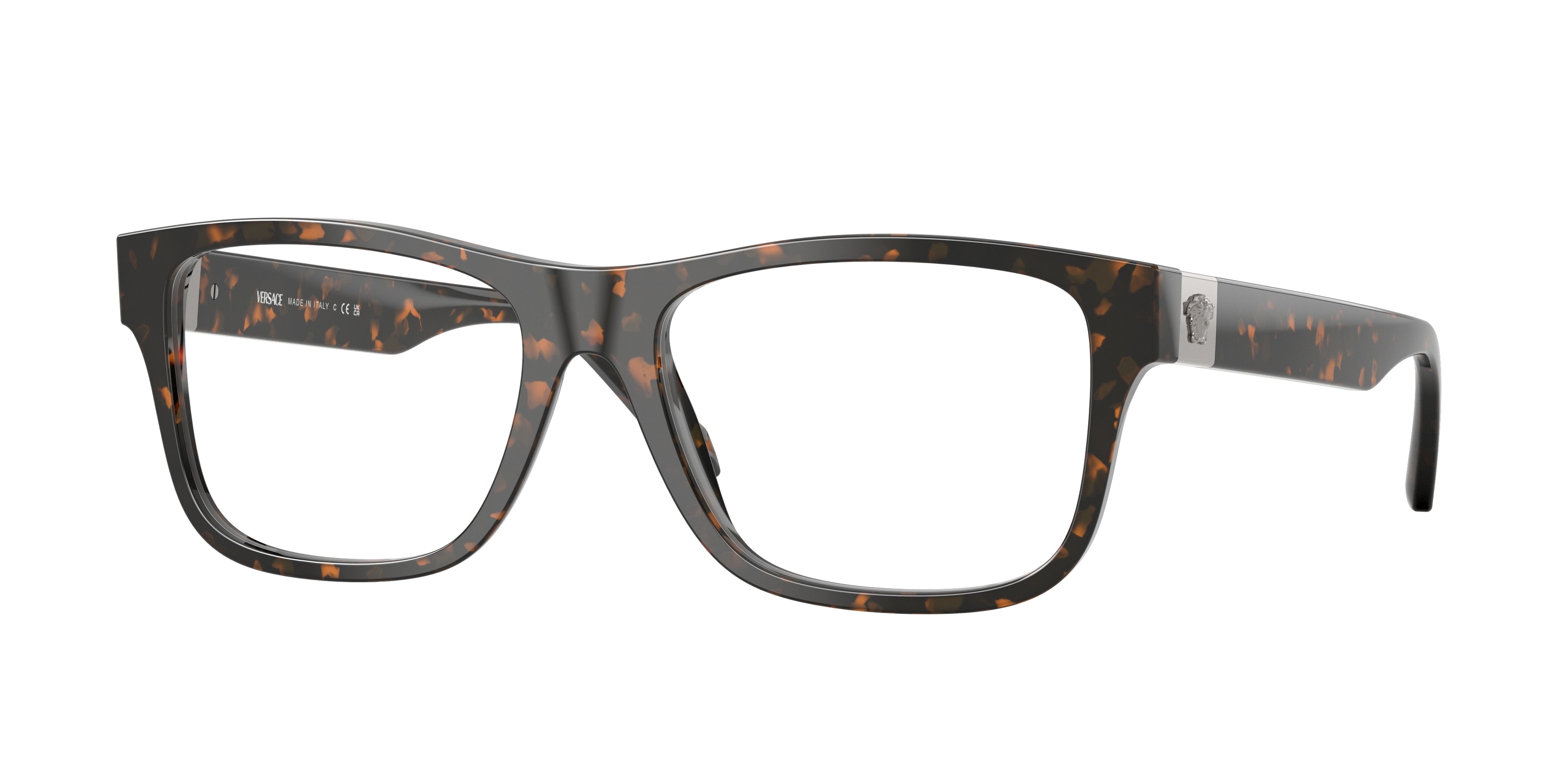 Versace VE3380F Square Eyeglasses  5528-Brown Tortoise 56-145-17 - Color Map Tortoise