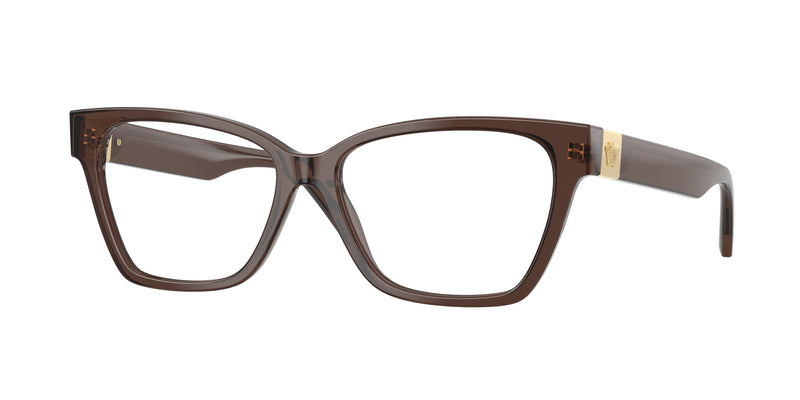 Versace VE3382F Cat Eye Eyeglasses 5332-Brown Transparent Gradient Beige 55-140-15 - Color Map Brown