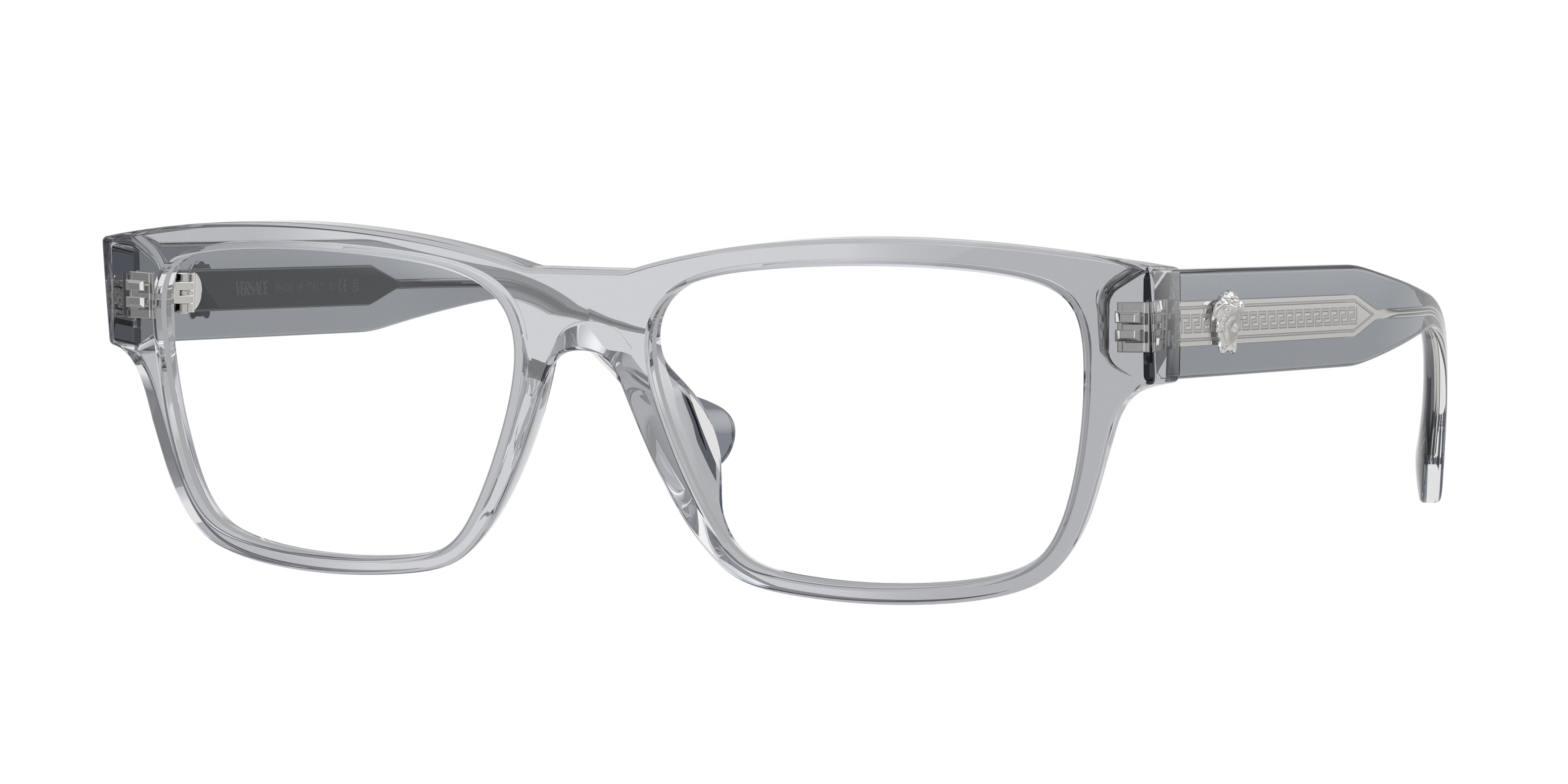 Versace VE3390U Rectangle Eyeglasses 5432-Transparent Grey 56-145-17 - Color Map Grey
